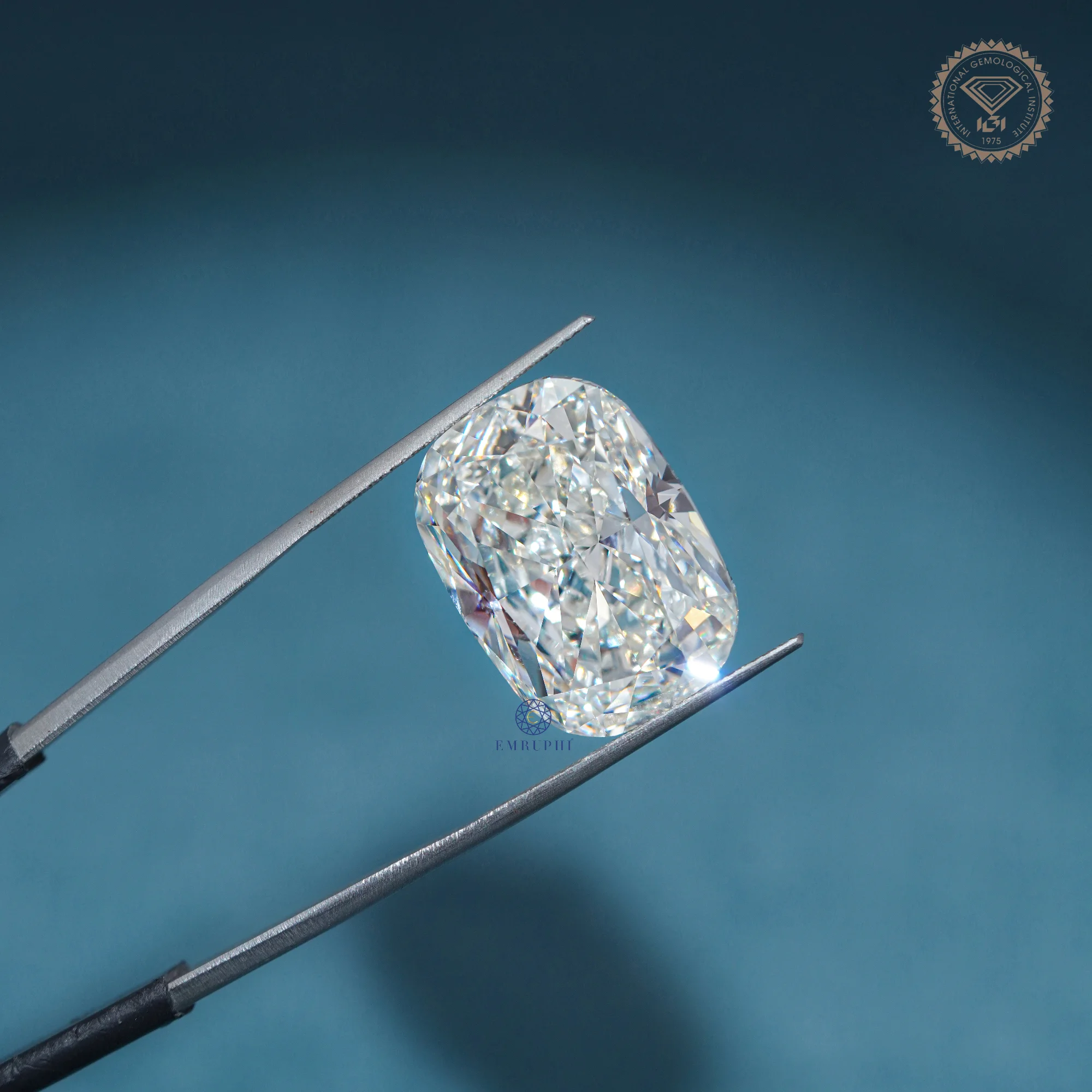 33 CT Long Cushion Loose Lab Grown Diamond, Elongated Cushion Cut Lab Diamond, — view 4