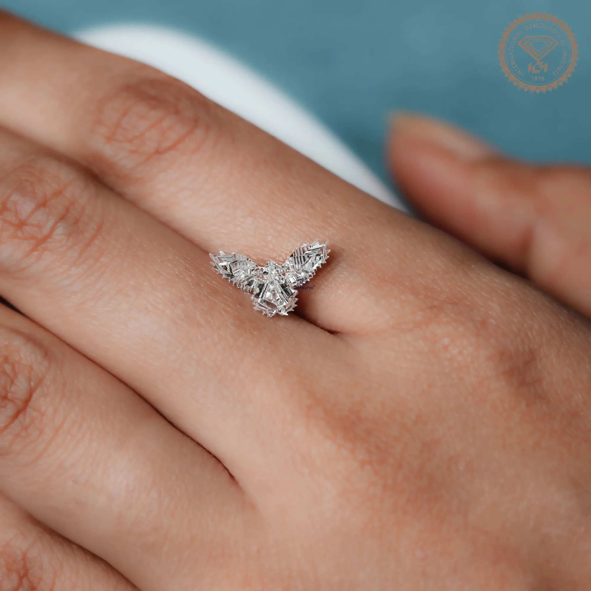 3.06 CT Eagle Cut Lab Grown Diamond, IGI Certified Bird Shape Loose Stone — view 2