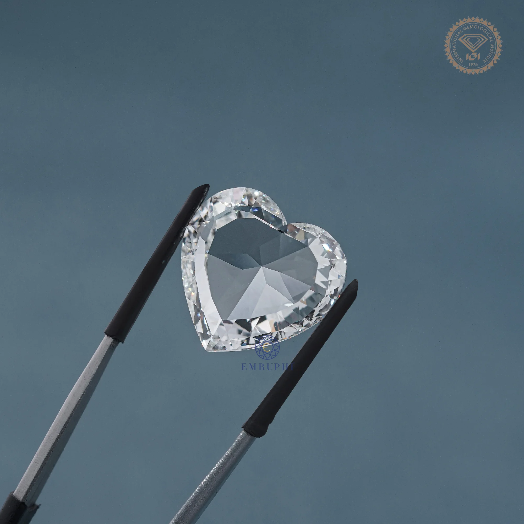18 CT Heart Shape Rose Cut Loose Diamond, Rose Cut Lab Diamond For Jewelery