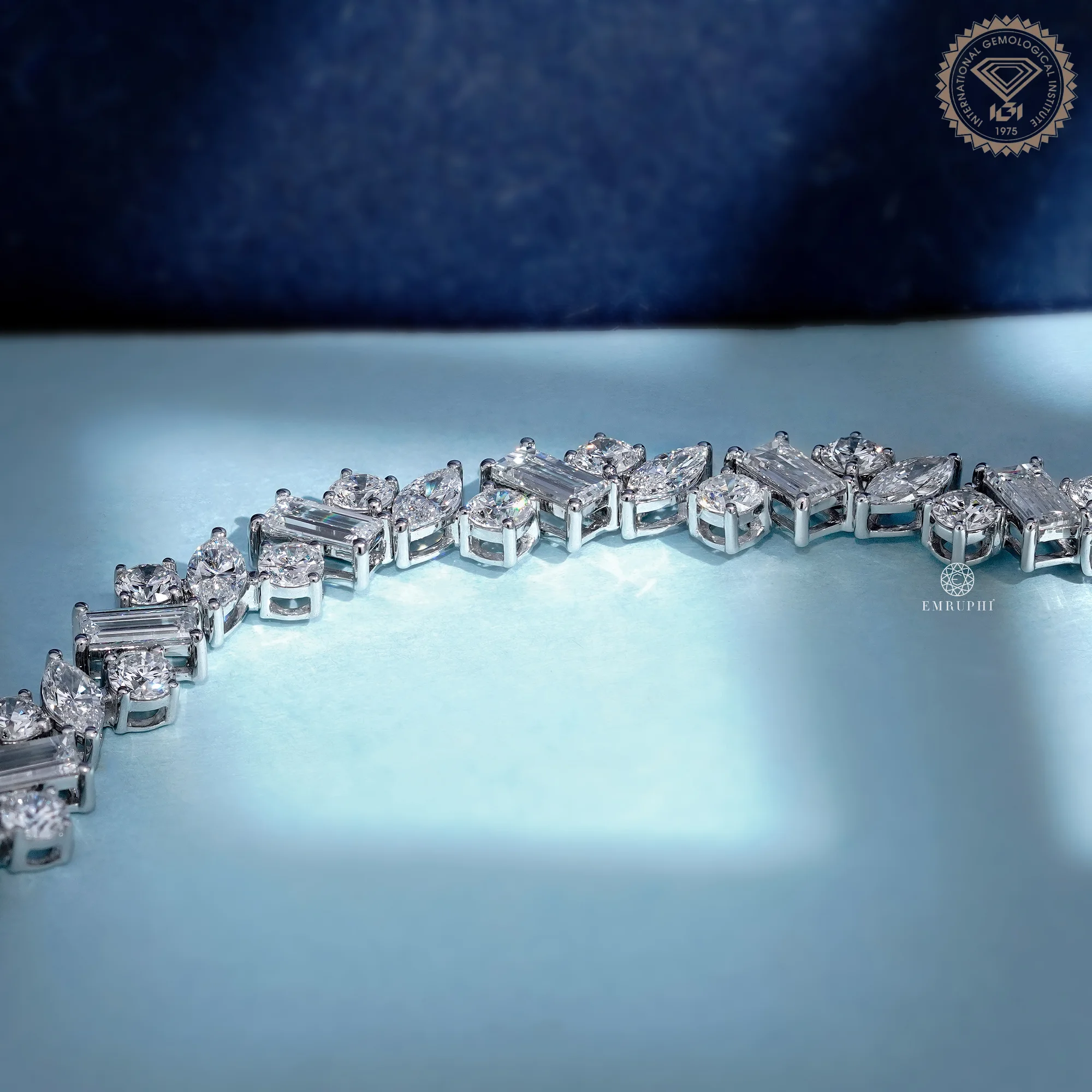Multi Stone Tennis Bracelet For Women, Lab Diamond Bracelet in 14K Gold — view 5