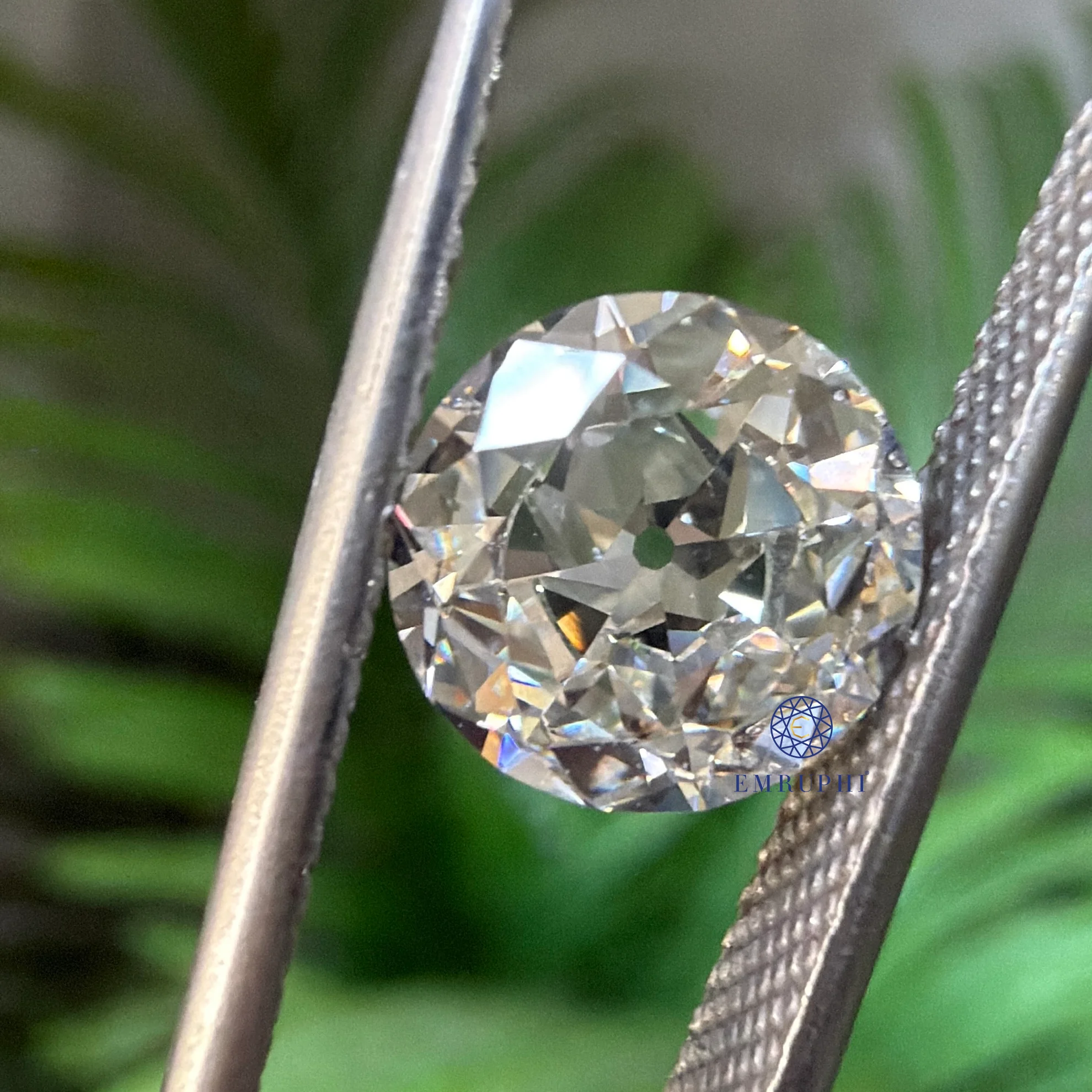 3 CT Round Old Mine Lab Grown Diamond, VS Clarity, IGI Certified Vintage Loose Stone — view 2