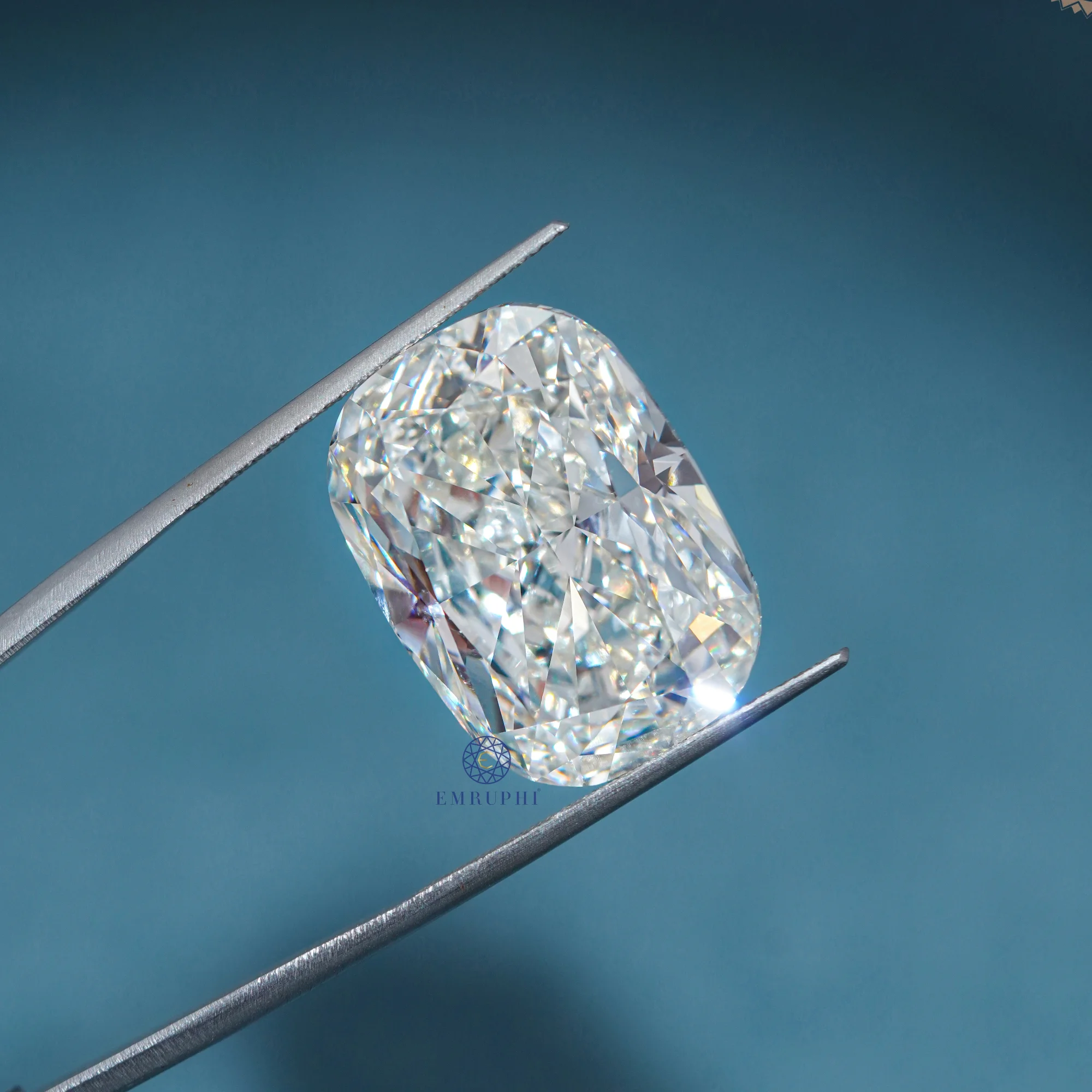 33 CT Long Cushion Loose Lab Grown Diamond, Elongated Cushion Cut Lab Diamond,