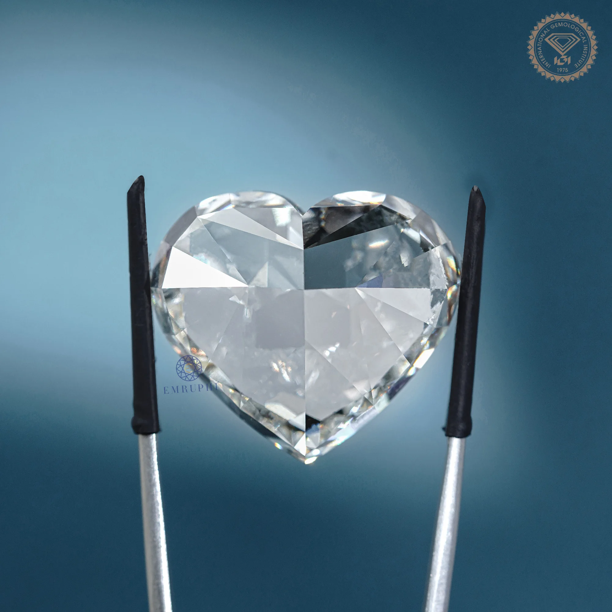 50.07 CT Heart Cut Lab Grown Diamond, Loose Heart Shape Diamond, IGI Certified Large Diamond — view 5