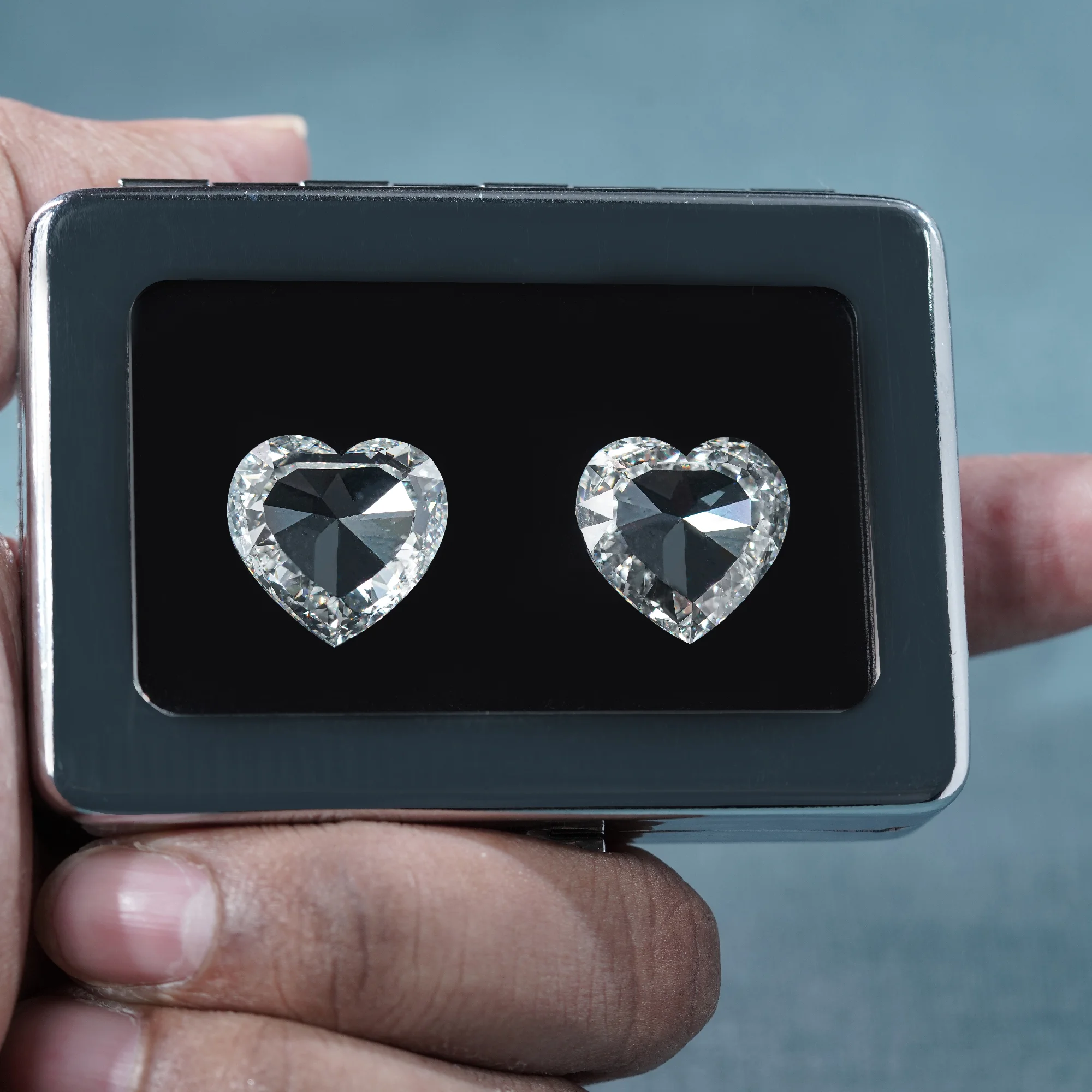 18 CT Heart Shape Rose Cut Loose Diamond, Rose Cut Lab Diamond For Jewelery — view 13