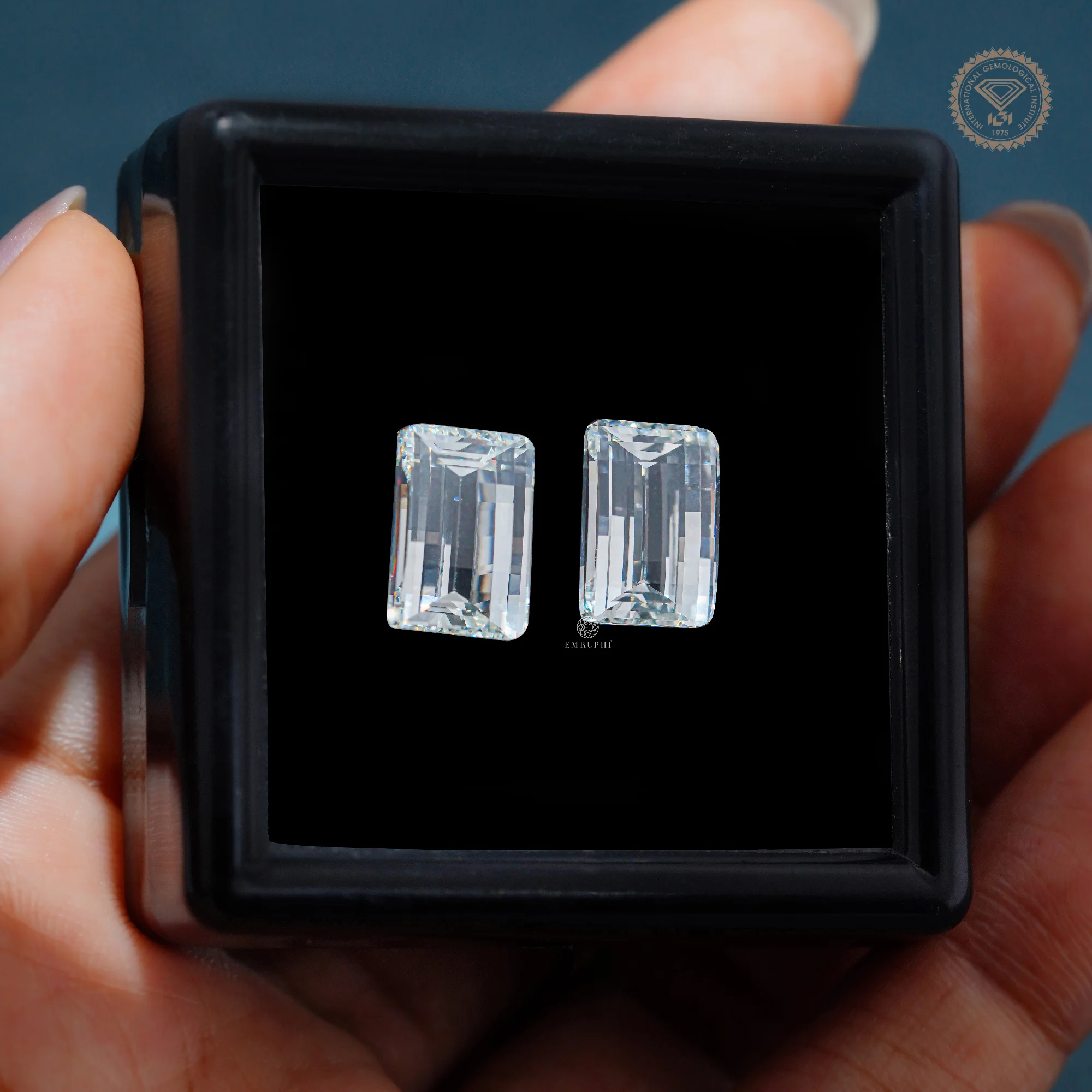 6 Ct Emerald Pixel Cut Loose Diamond, Emerald Cut Lab Grown Diamond — view 6
