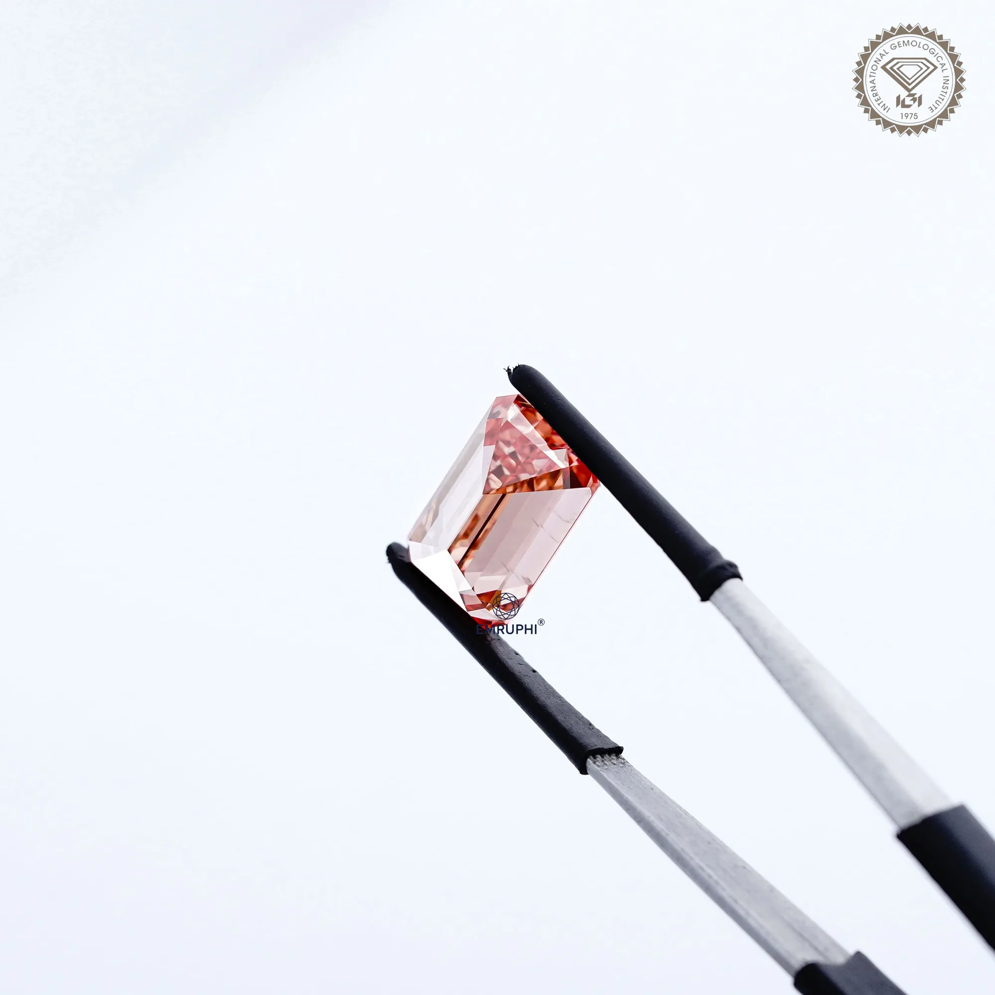 7.25 CT Emerald Cut Vivid Pink Lab Grown Diamond, Loose Fancy Diamond — view 9