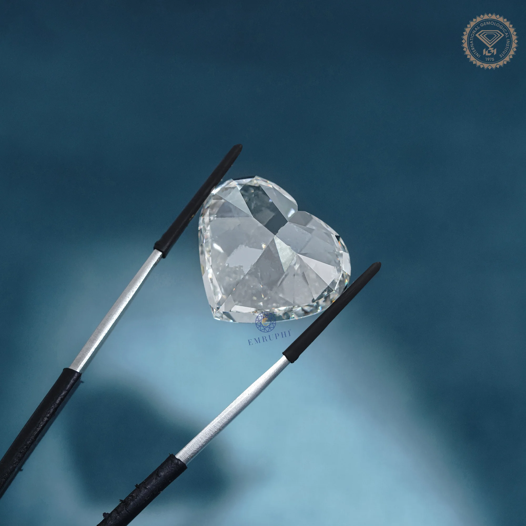 50.07 CT Heart Cut Lab Grown Diamond, Loose Heart Shape Diamond, IGI Certified Large Diamond — view 6