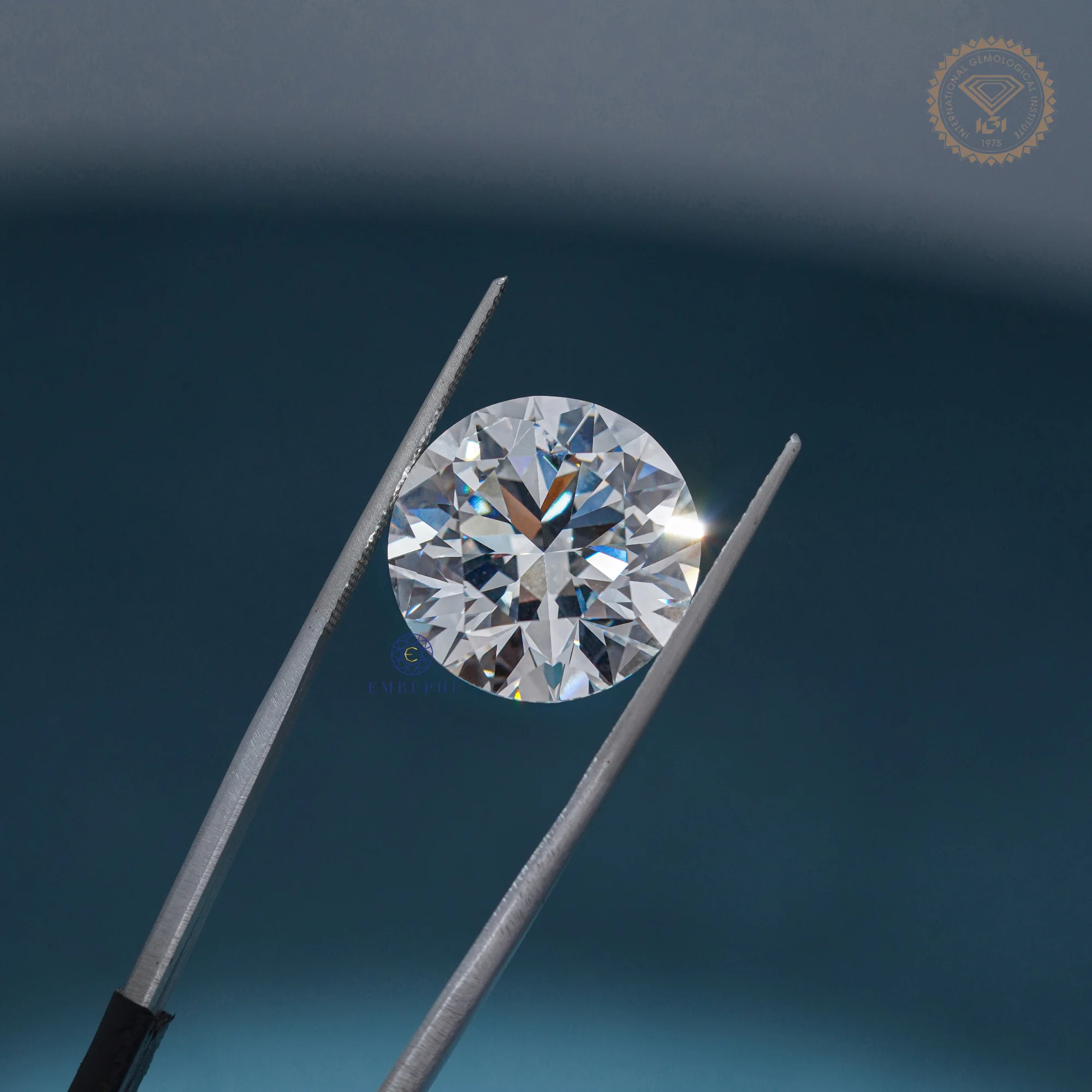 17 CT Lab Grown Loose Diamond, Round Brilliant Cut Diamond, IGI Certified Lab Diamond — view 2