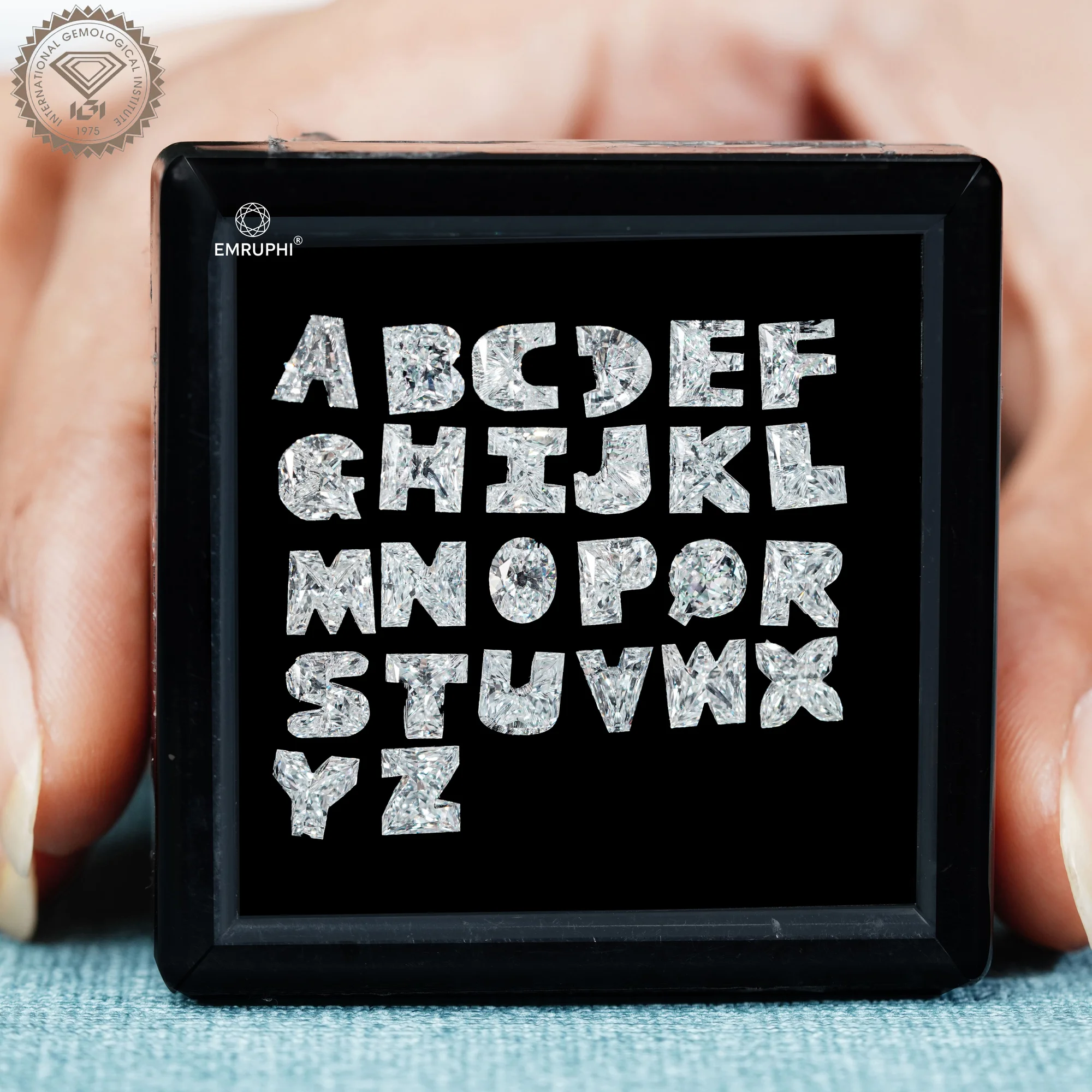 Alphabet Cut Diamond, Lab-Grown CVD Loose Letter Gemstone, Pendant Jewelry — view 2