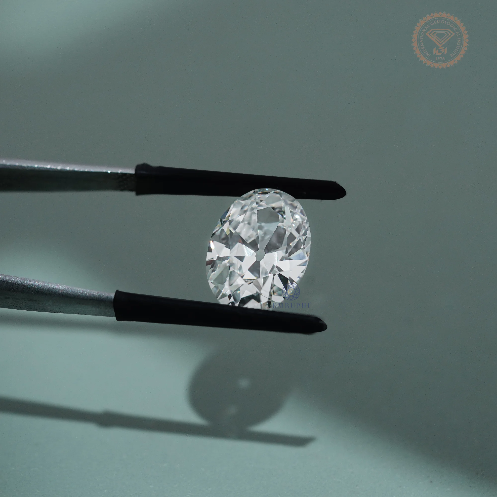 5 CT Old Mine Oval Cut Lab Grown Diamond, IGI Certified Certified, Custom Diamond For Ring — view 3