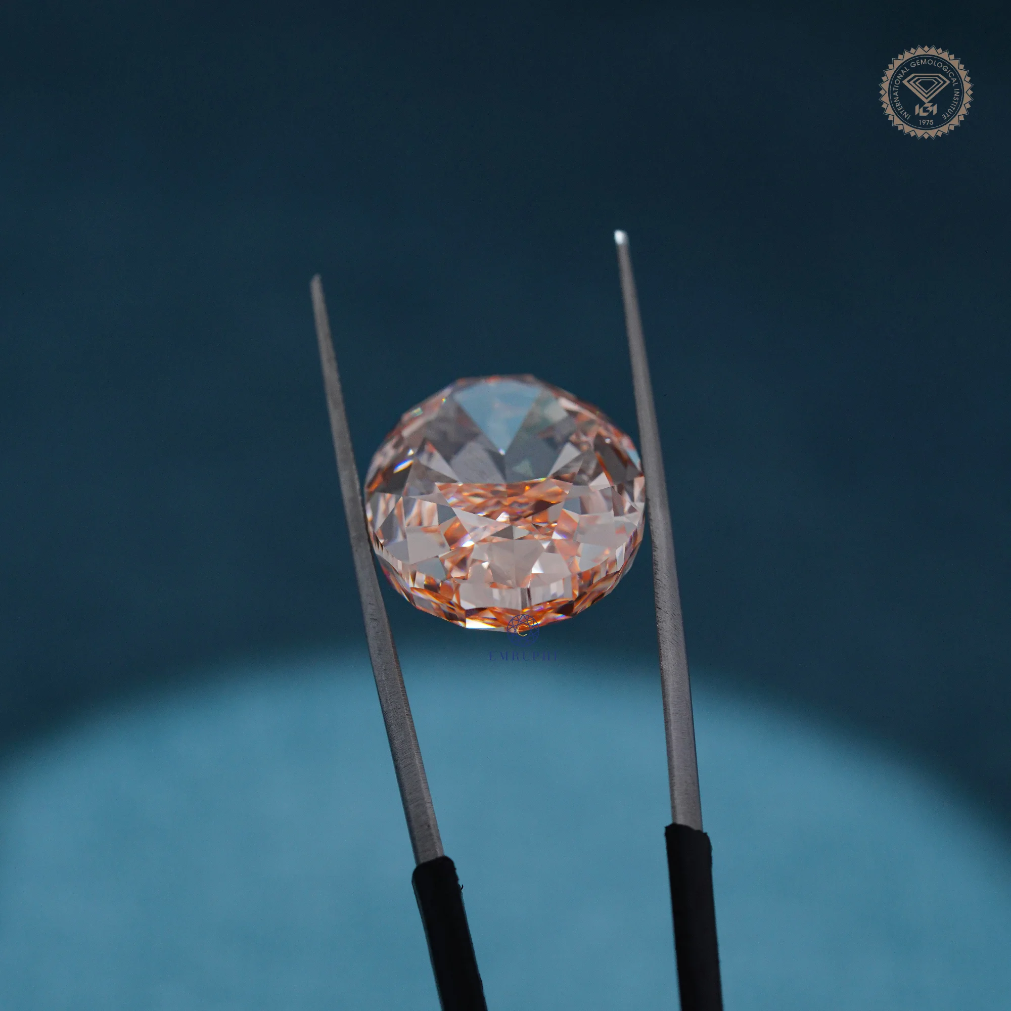 50 CT Vivid Pink Oval Cut Lab Grown Diamond, Fancy Color Loose Diamond — view 11