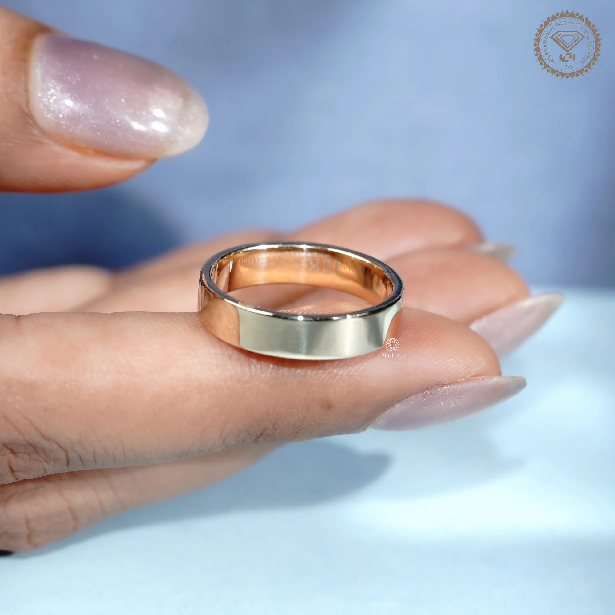 5mm Plain Gold Wedding Band, Classic Solid Gold Wedding Ring, Minimalist Men's & Women's Band — view 12