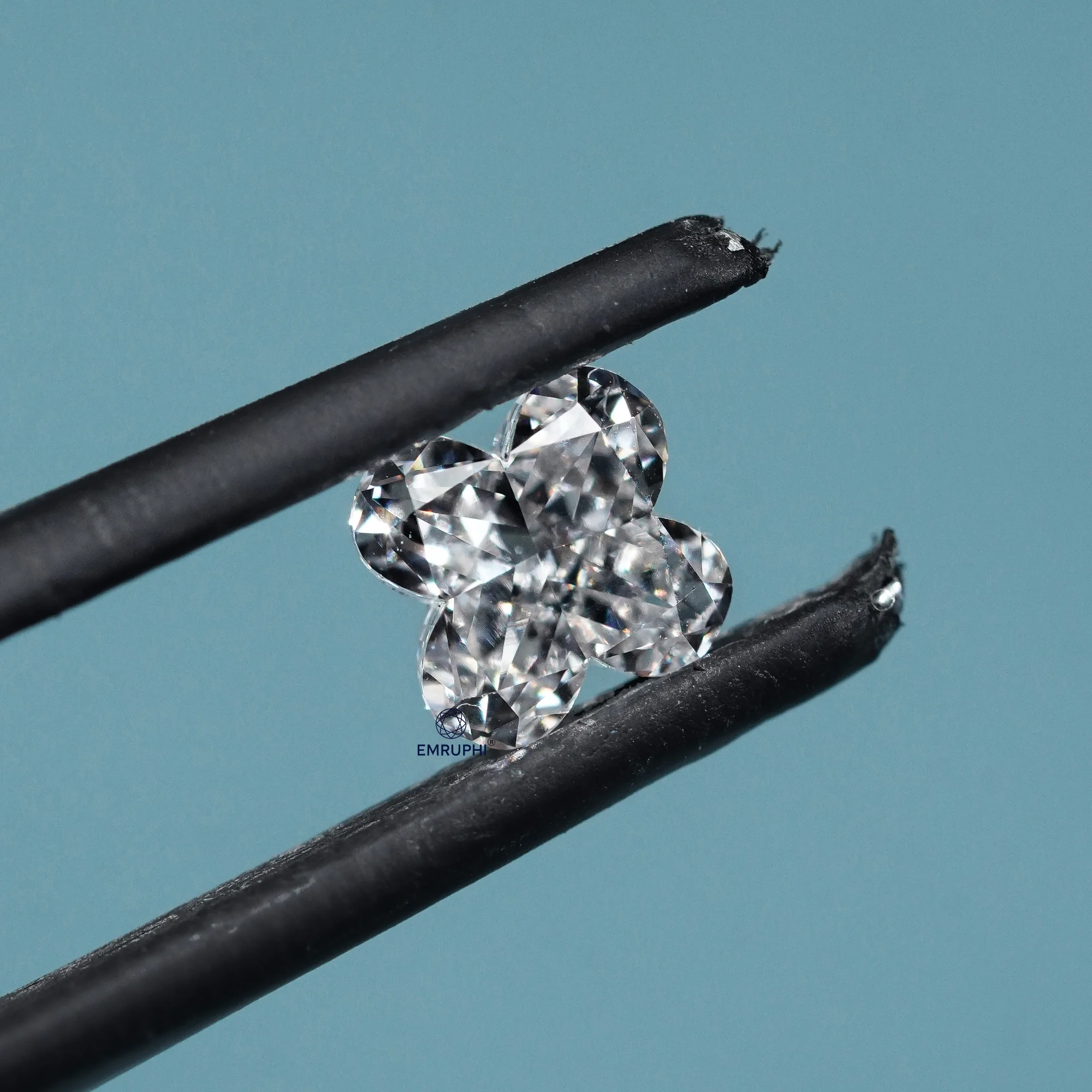 0.76 CT Lily Floral Lab Grown Diamond, Floral Diamond, Unique Cut Diamond