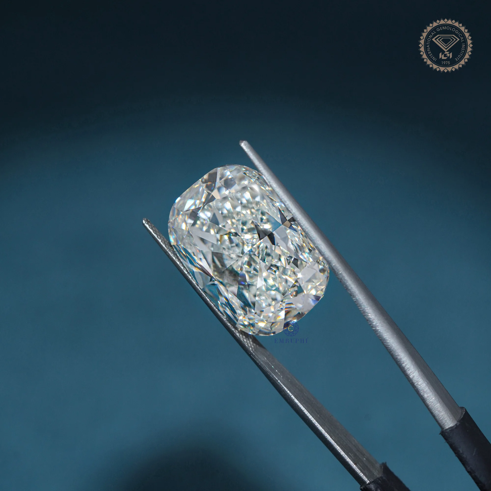 33 CT Long Cushion Loose Lab Grown Diamond, Elongated Cushion Cut Lab Diamond, — view 2