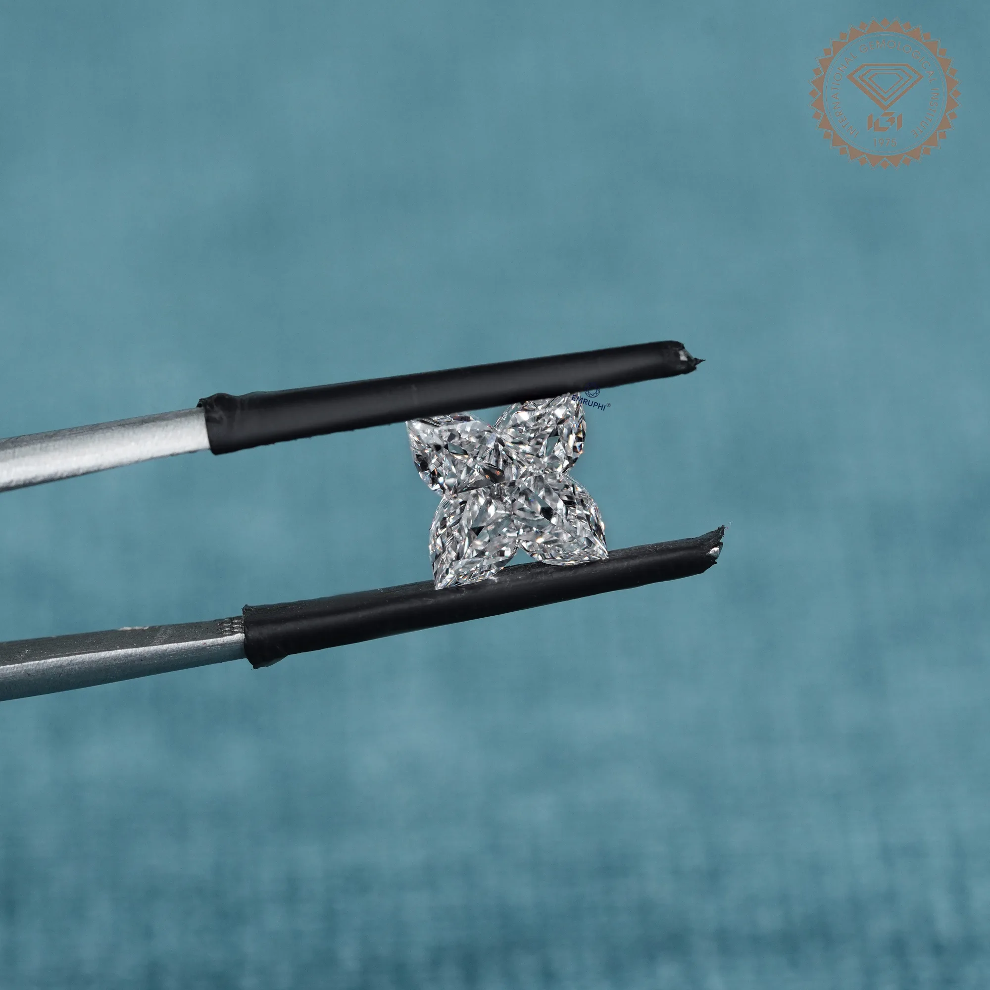 Flower Cut Lab Grown Diamond, Antique Cut Diamond for Jewelry Making — view 4
