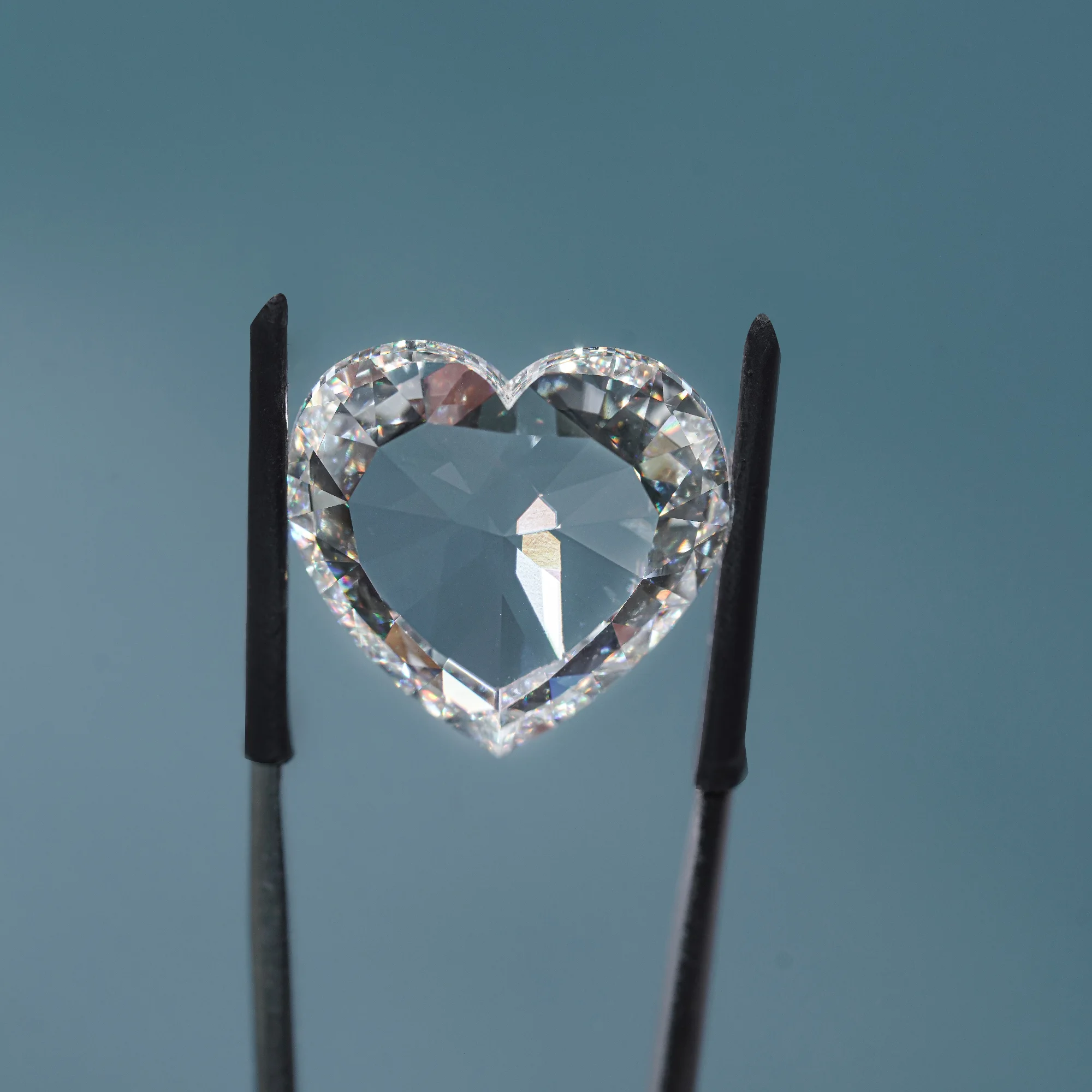 18 CT Heart Shape Rose Cut Loose Diamond, Rose Cut Lab Diamond For Jewelery — view 12