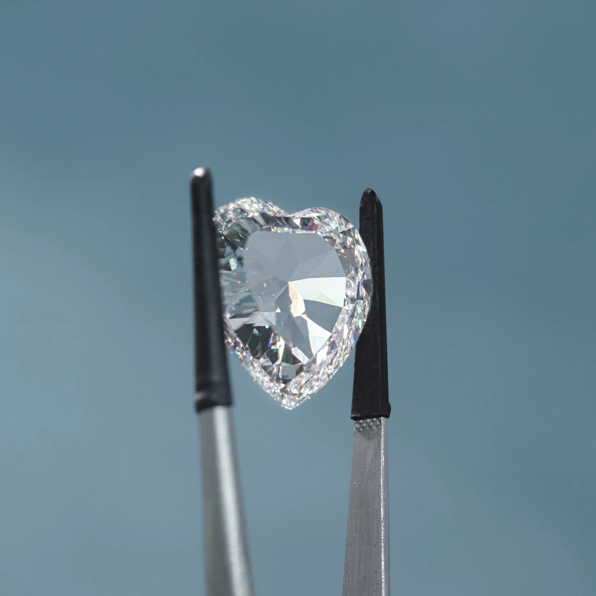 18 CT Heart Shape Rose Cut Loose Diamond, Rose Cut Lab Diamond For Jewelery — view 11