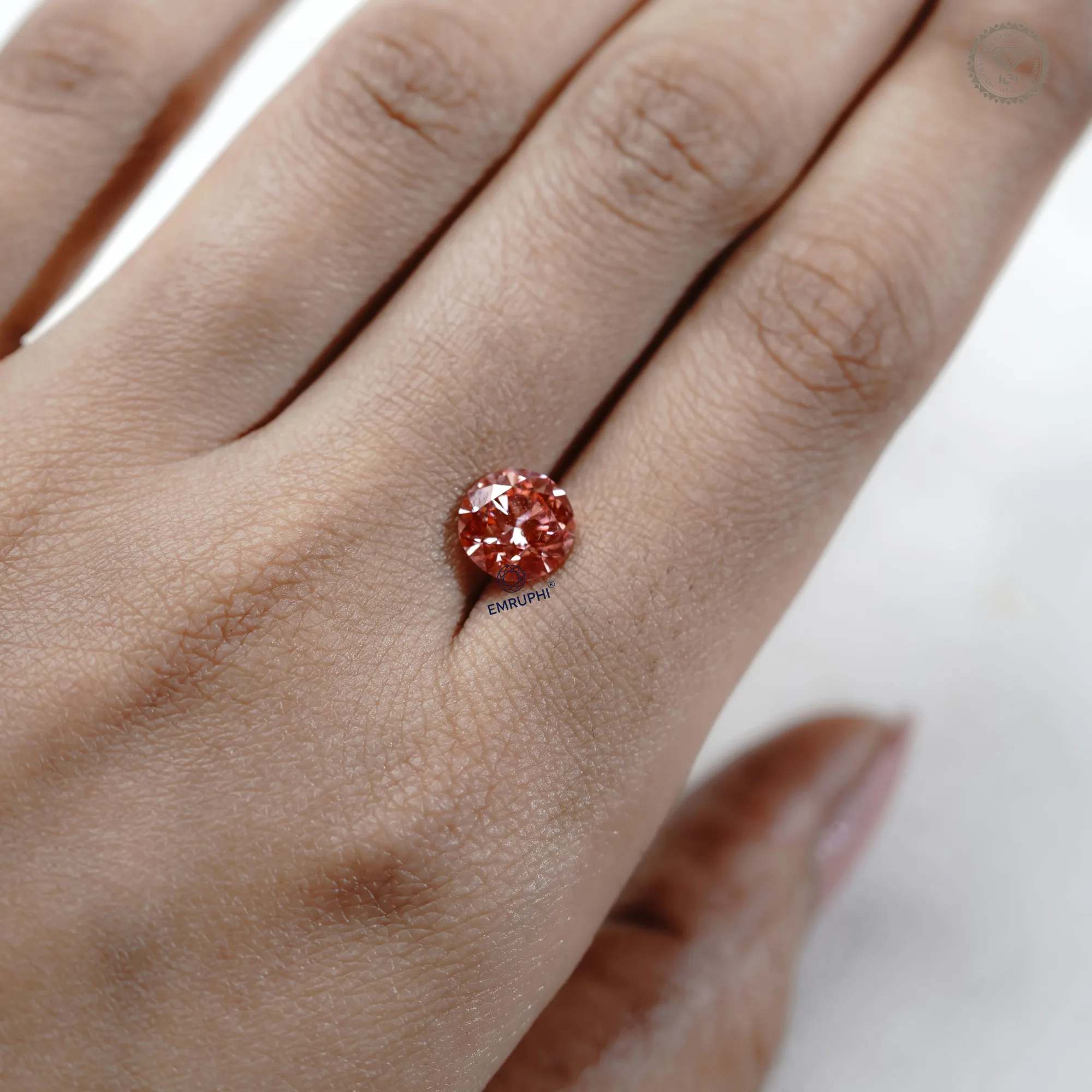 2 CT Vivid Pink Round Lab Grown Diamond, Loose CVD Diamond — view 2