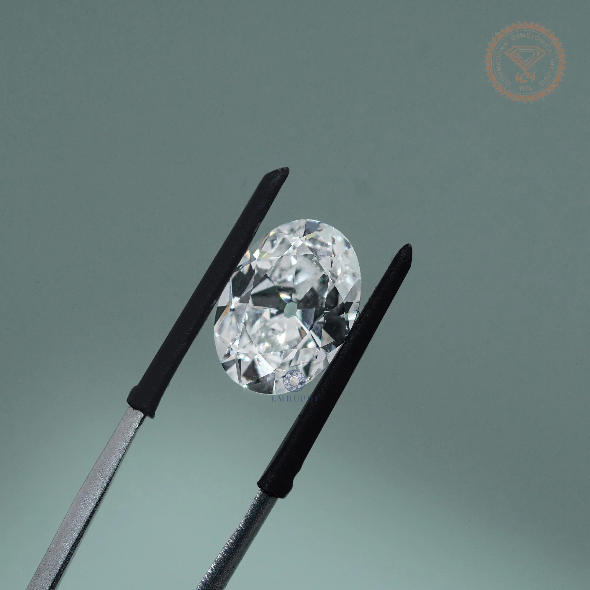 5 CT Old Mine Oval Cut Lab Grown Diamond, IGI Certified Certified, Custom Diamond For Ring