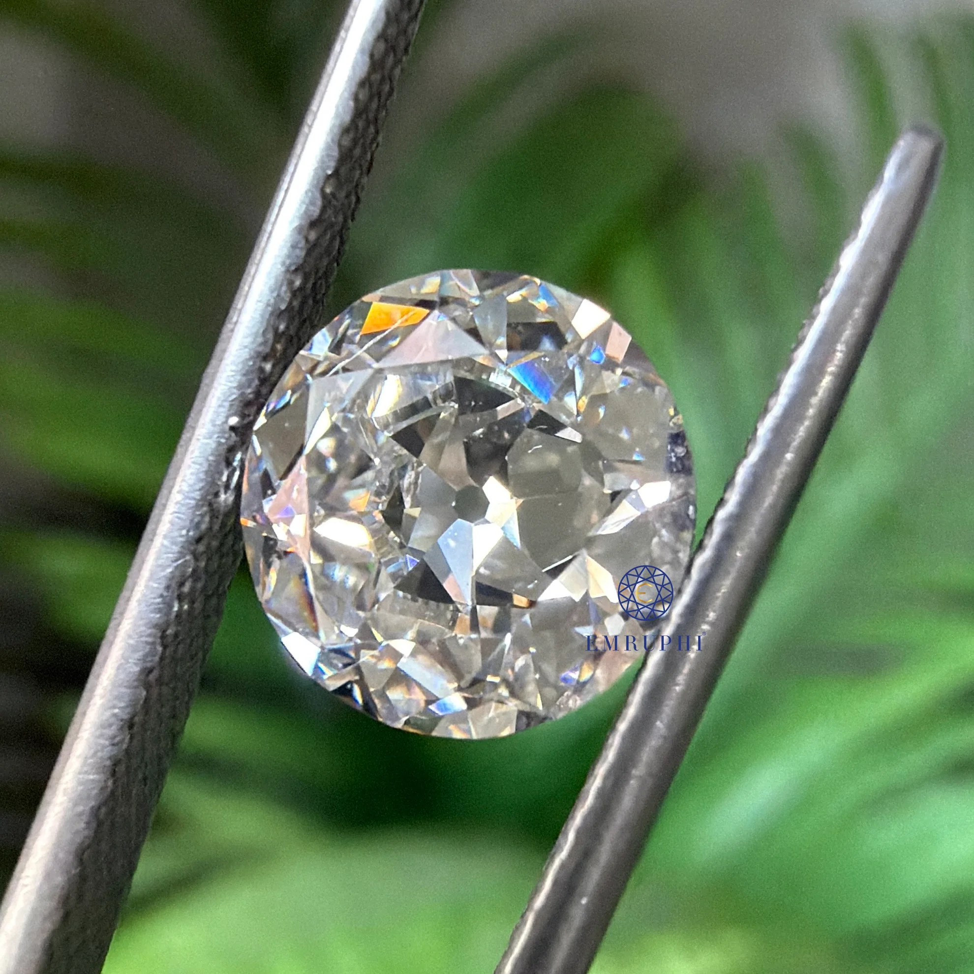 3 CT Round Old Mine Lab Grown Diamond, VS Clarity, IGI Certified Vintage Loose Stone — view 5