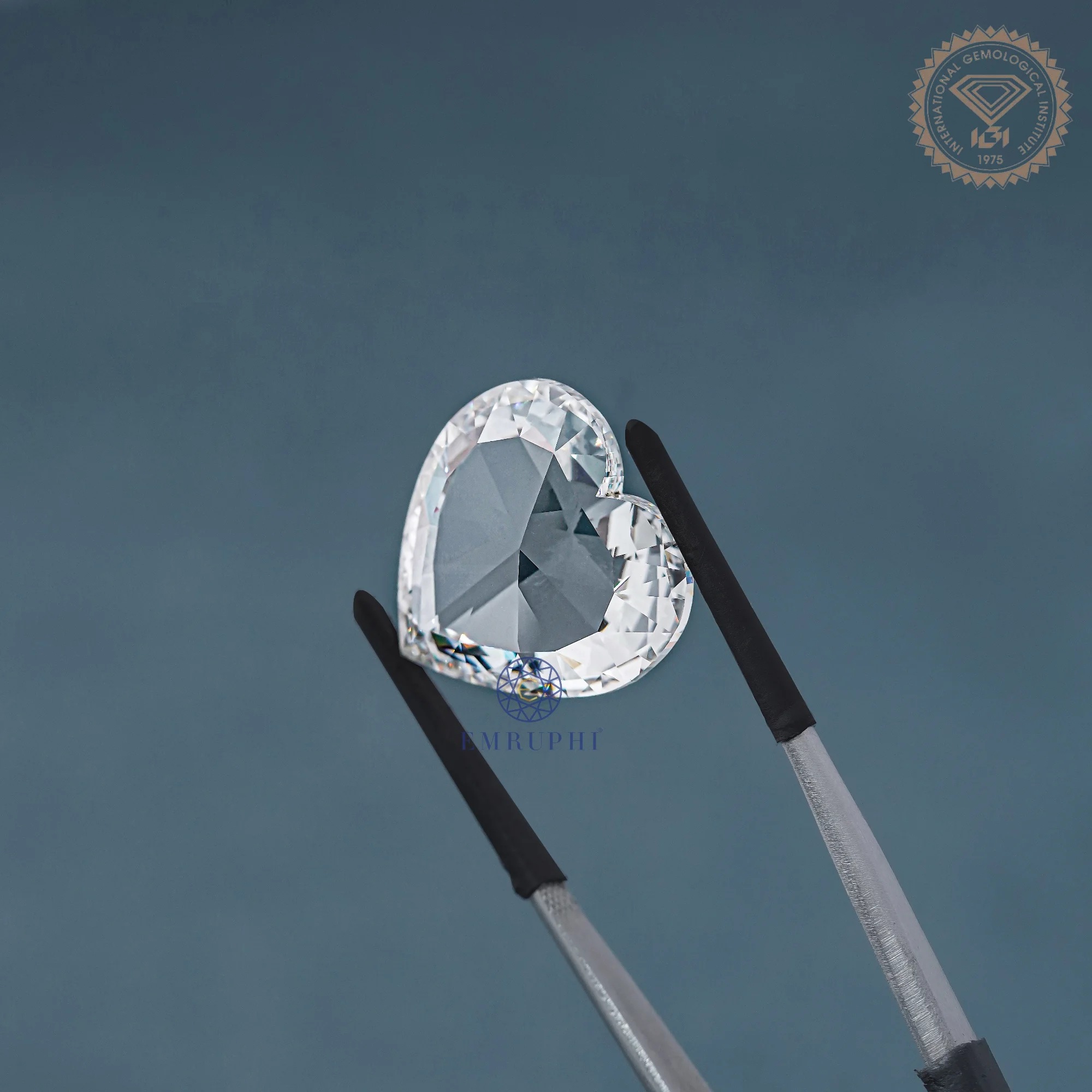 18 CT Heart Shape Rose Cut Loose Diamond, Rose Cut Lab Diamond For Jewelery — view 6