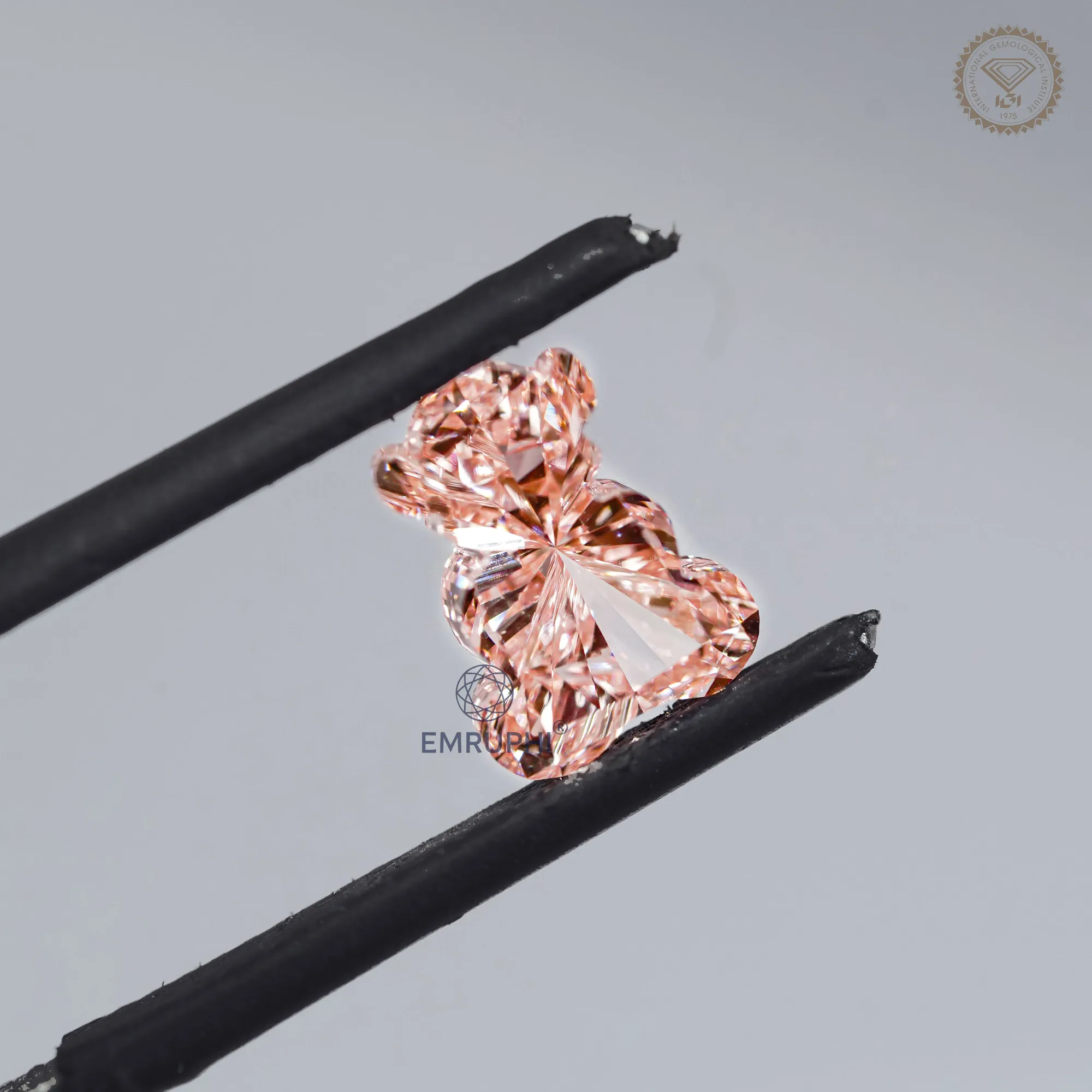 Teddy Bear Shape Lab Grown Diamond, Fancy Cut CVD Diamond for Gifts & Jewelery Making — view 3