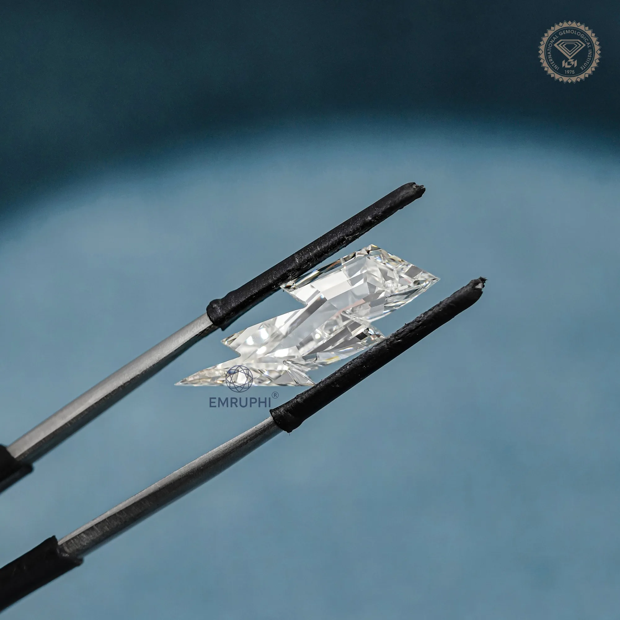 7.78 CT Lab Grown Diamond, Lightning Bolt Fancy Cut Loose Gemstone (IGI Certified) — view 3