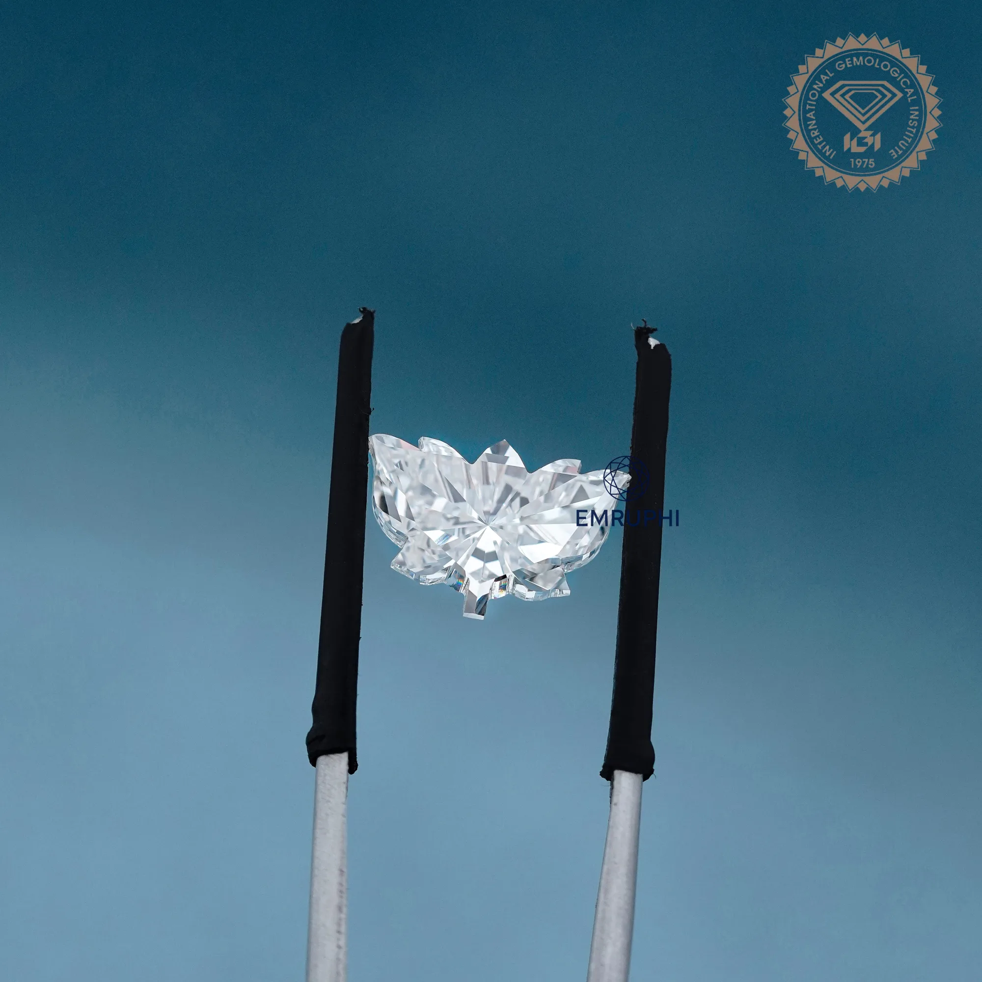 Lotus Cut Lab Grown Diamond, 3.00 CT, IGI Certified Pendant Gem — view 2