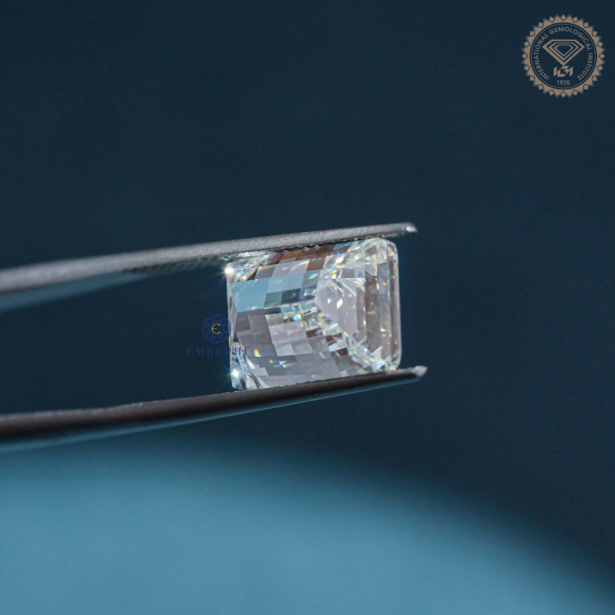 6 Ct Emerald Pixel Cut Loose Diamond, Emerald Cut Lab Grown Diamond — view 11