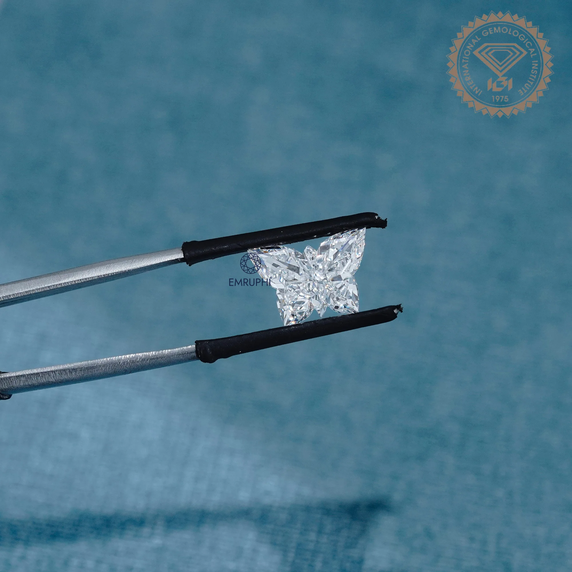 3.5 CT Butterfly Cut Loose Lab Grown Diamond, IGI Certified — view 3