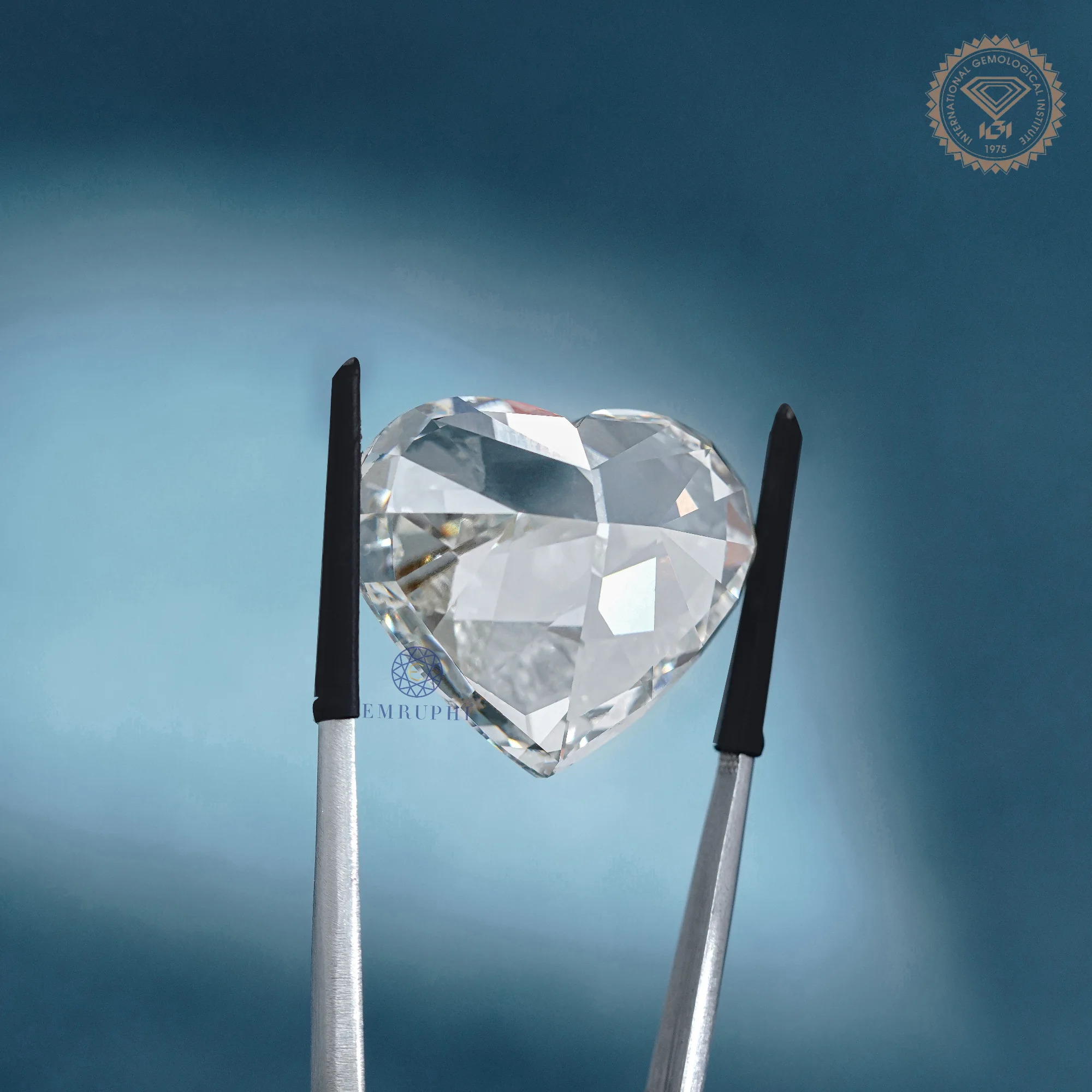 50.07 CT Heart Cut Lab Grown Diamond, Loose Heart Shape Diamond, IGI Certified Large Diamond — view 4