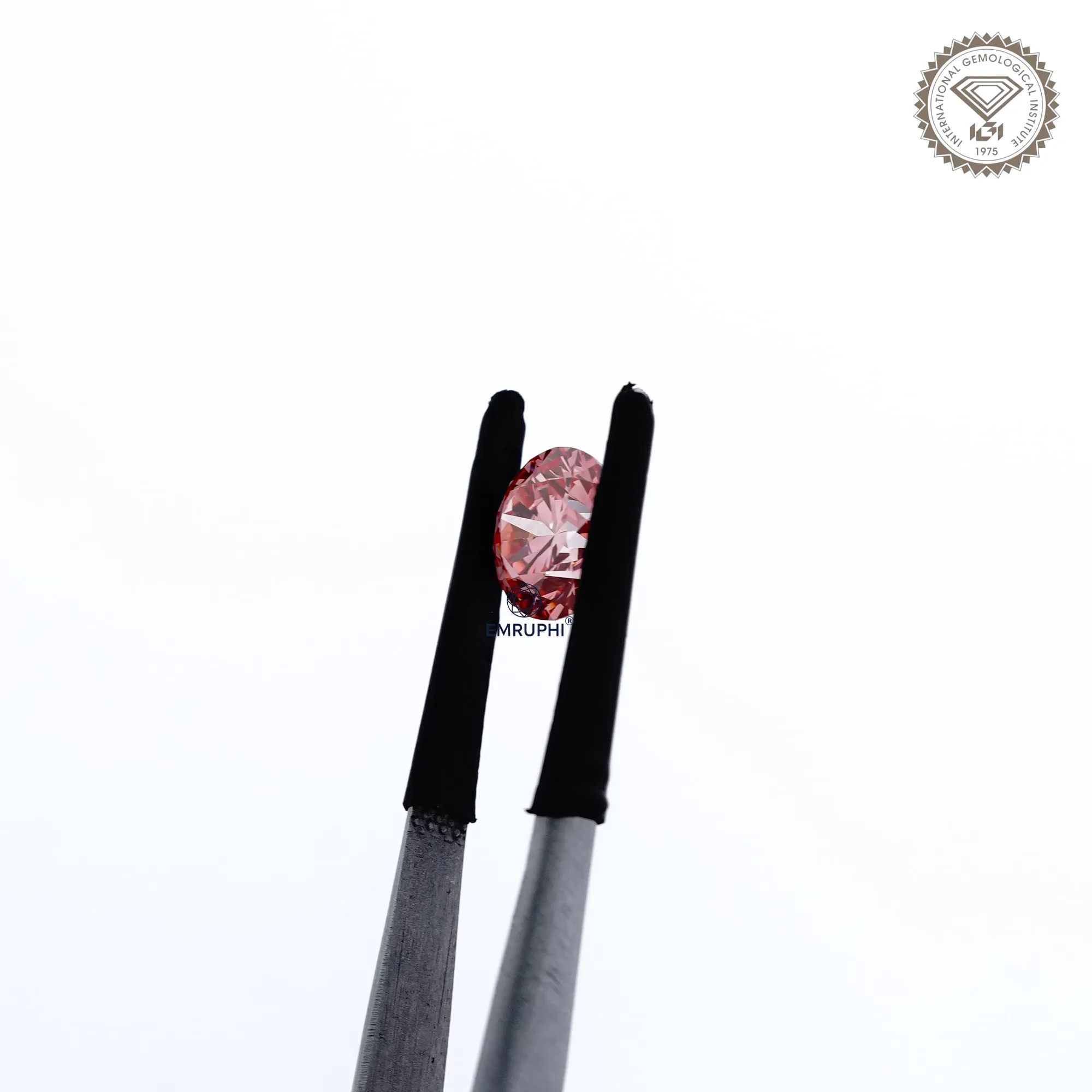 2 CT Vivid Pink Round Lab Grown Diamond, Loose CVD Diamond — view 8