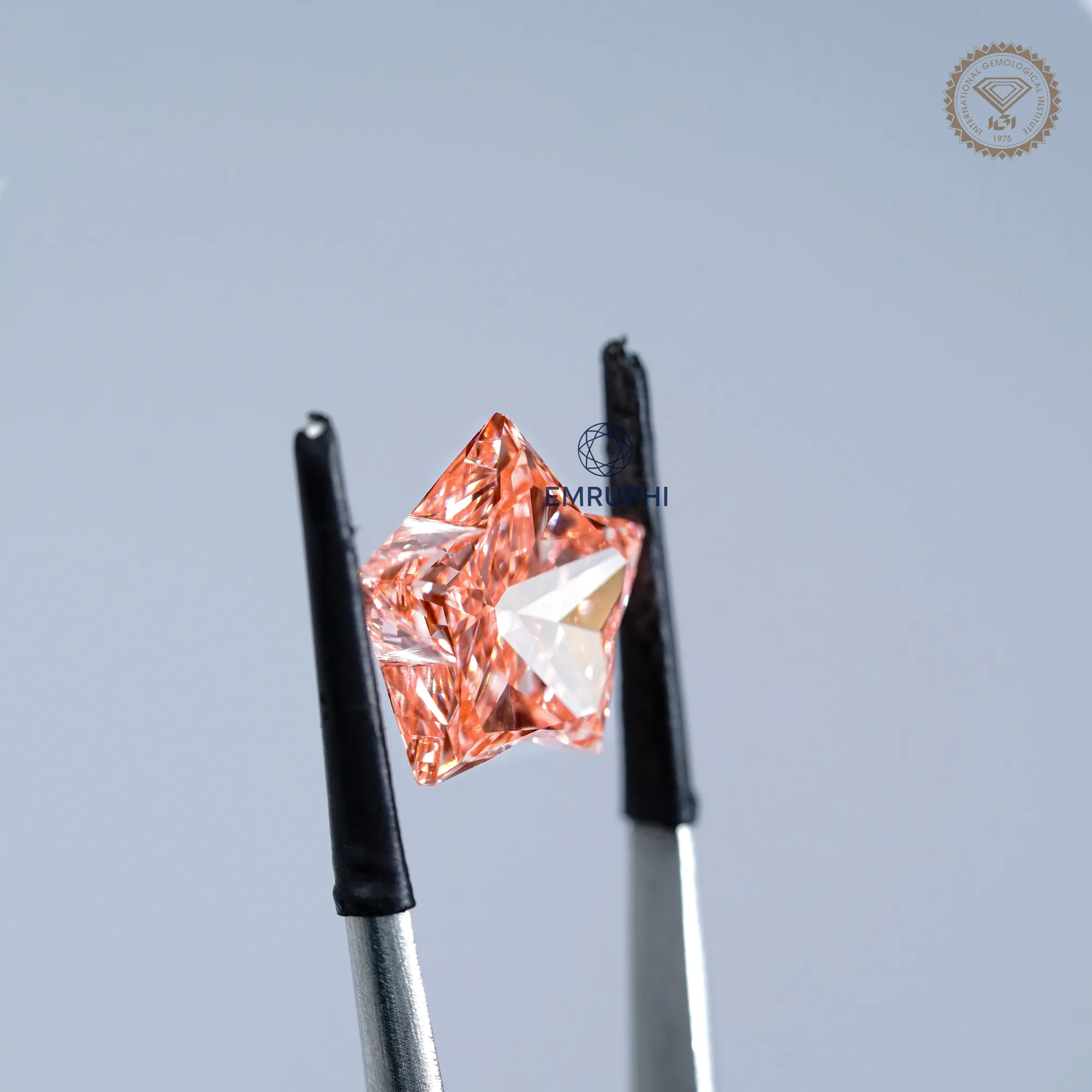 10 CT Star Cut Vivid Pink Lab Diamond, Star Shape Lab Grown Diamond, VVS Clarity — view 5