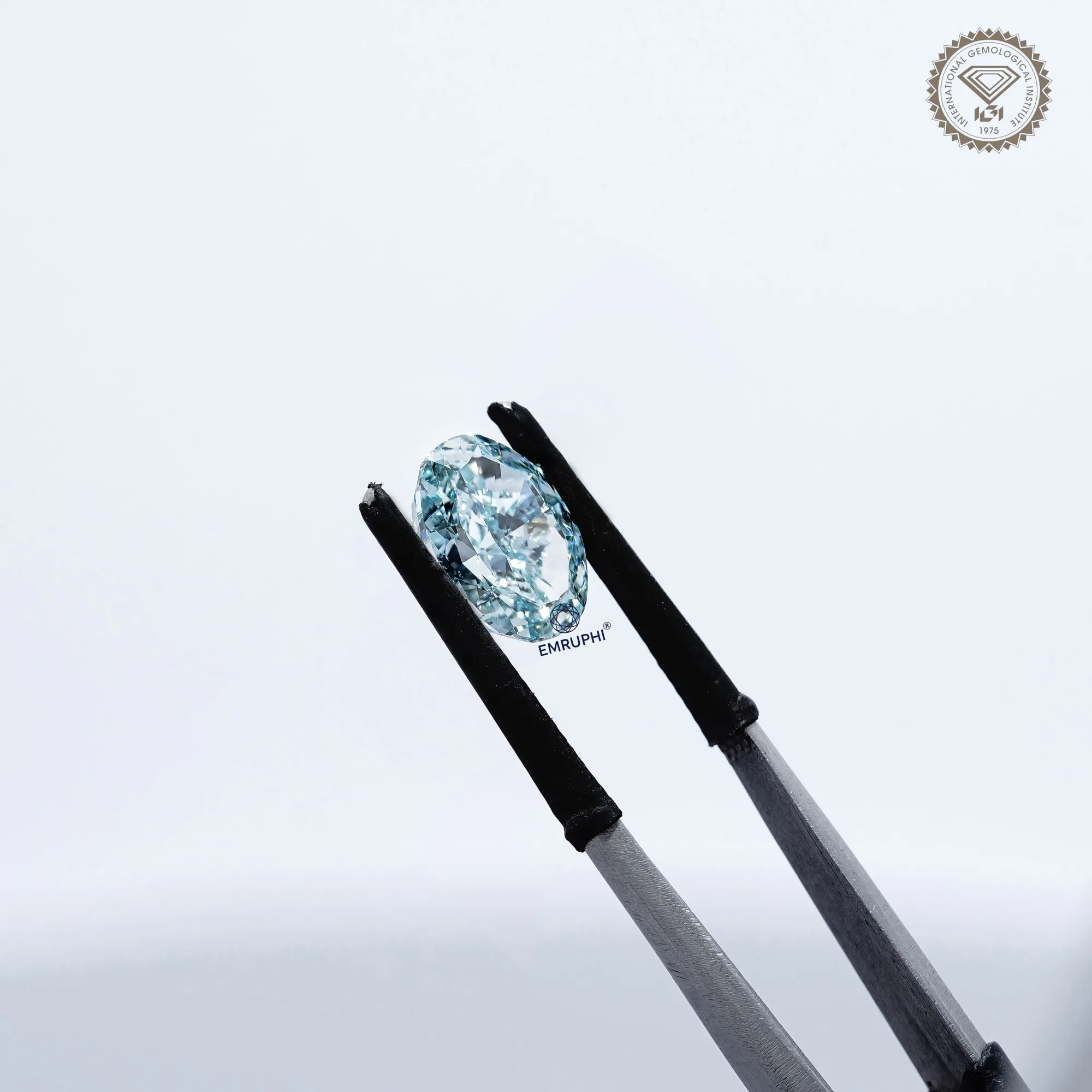 4.22 CT Oval Cut Antique Color Lab Grown Diamond — view 6