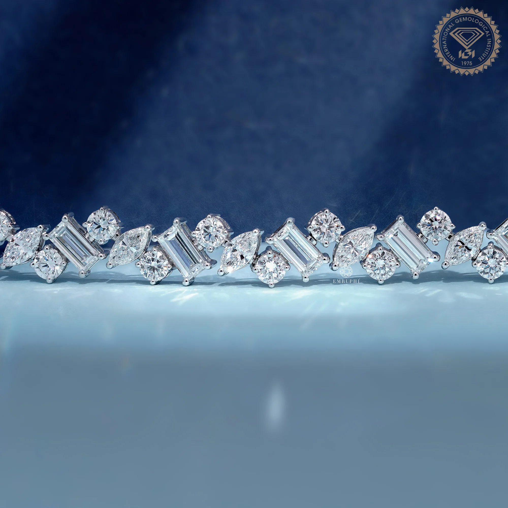 Multi Stone Tennis Bracelet For Women, Lab Diamond Bracelet in 14K Gold — view 4