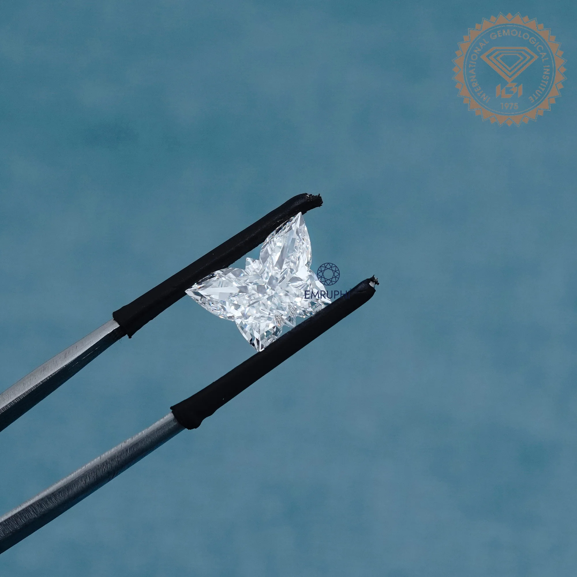 3.5 CT Butterfly Cut Loose Lab Grown Diamond, IGI Certified — view 2