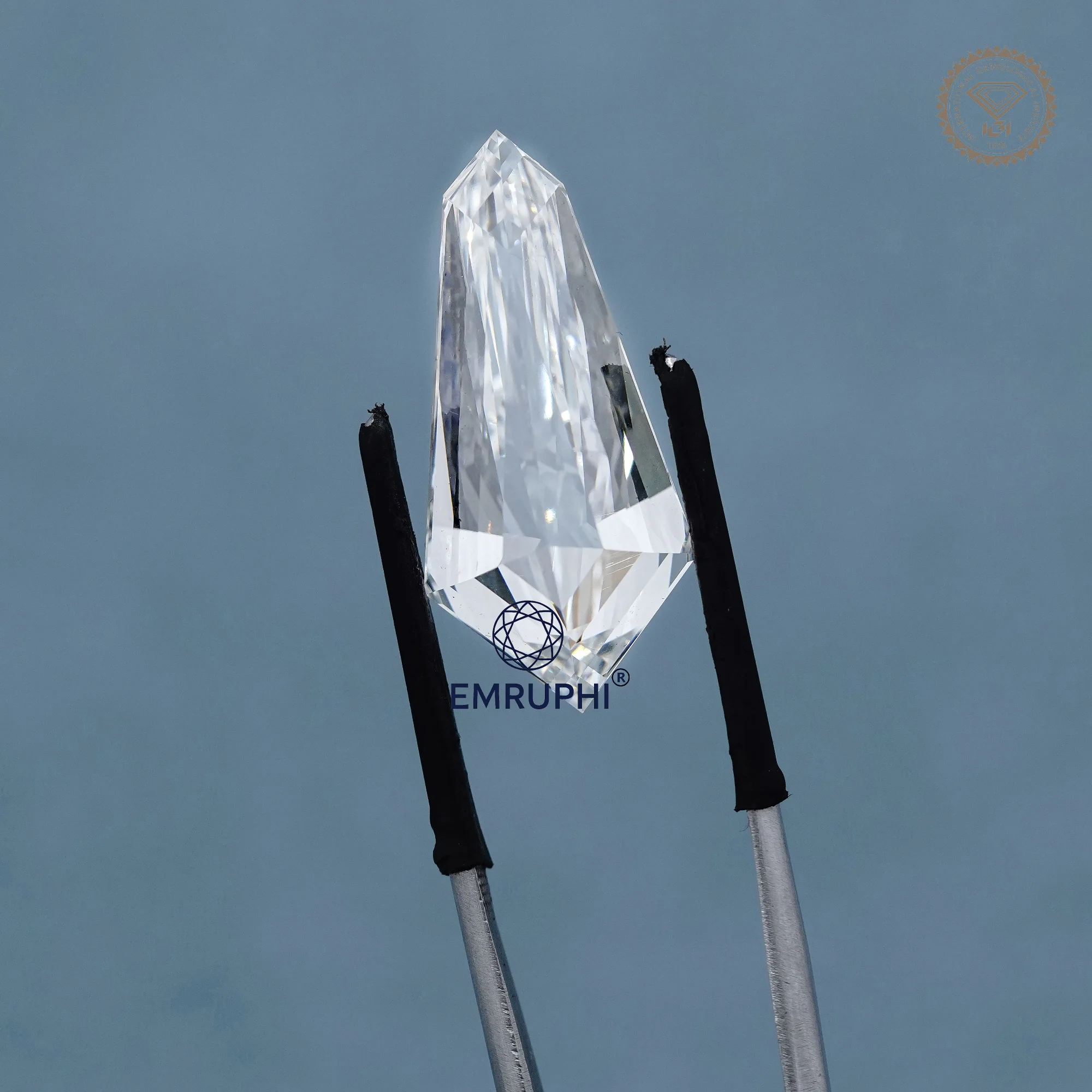 Cross Shape Lab Grown Diamond for Pendant, Geometric Religious Jewelry, IGI Certified — view 6