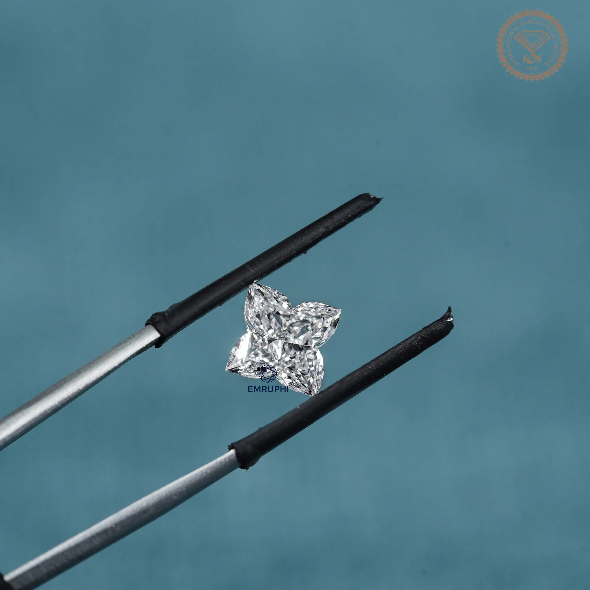 Flower Cut Lab Grown Diamond, Antique Cut Diamond for Jewelry Making — view 3