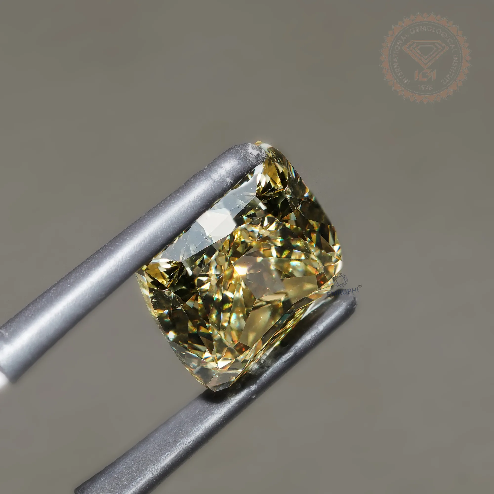 12.5 CT Long Cushion Cut Lab Grown Diamond, IGI Certified Loose Stone — view 3