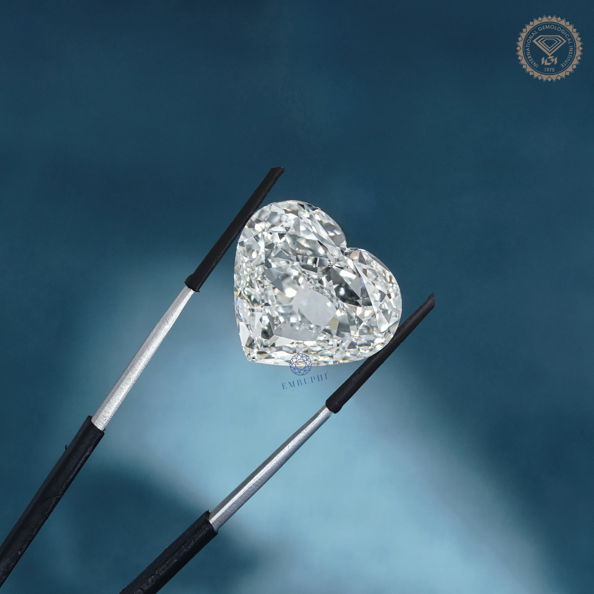 50.07 CT Heart Cut Lab Grown Diamond, Loose Heart Shape Diamond, IGI Certified Large Diamond