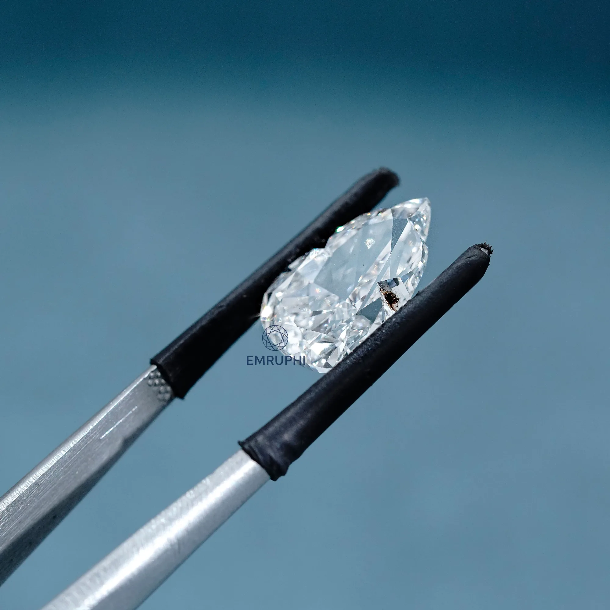 Hulu Cut Lab Grown Diamond, Antique Shape, IGI Certified Pendant Gem — view 3