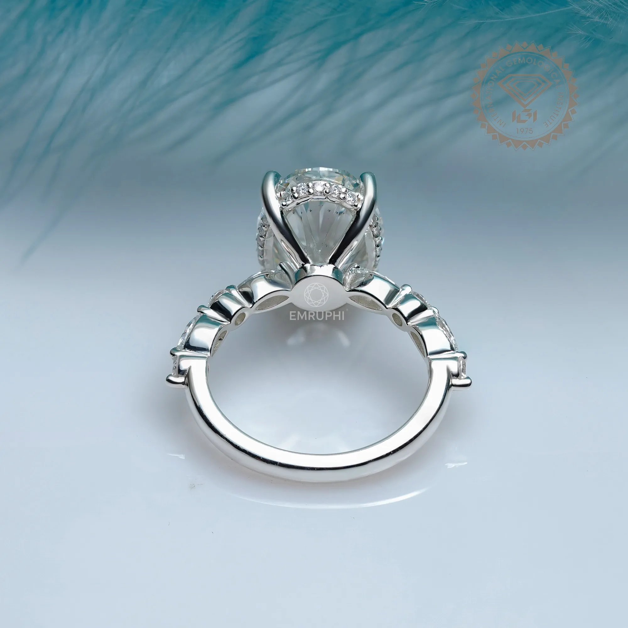 Brilliant Oval Cut Solitaire Engagement Ring, Oval Lab Diamond Anniversary Ring, Oval Proposal Ring for Her — view 4