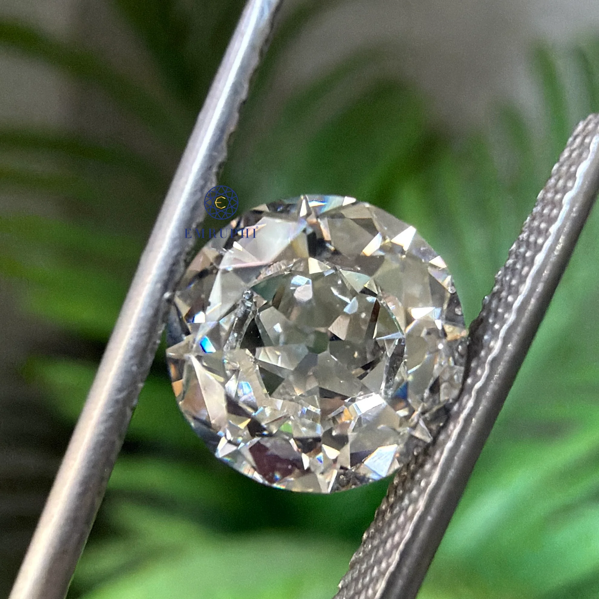 3 CT Round Old Mine Lab Grown Diamond, VS Clarity, IGI Certified Vintage Loose Stone — view 3