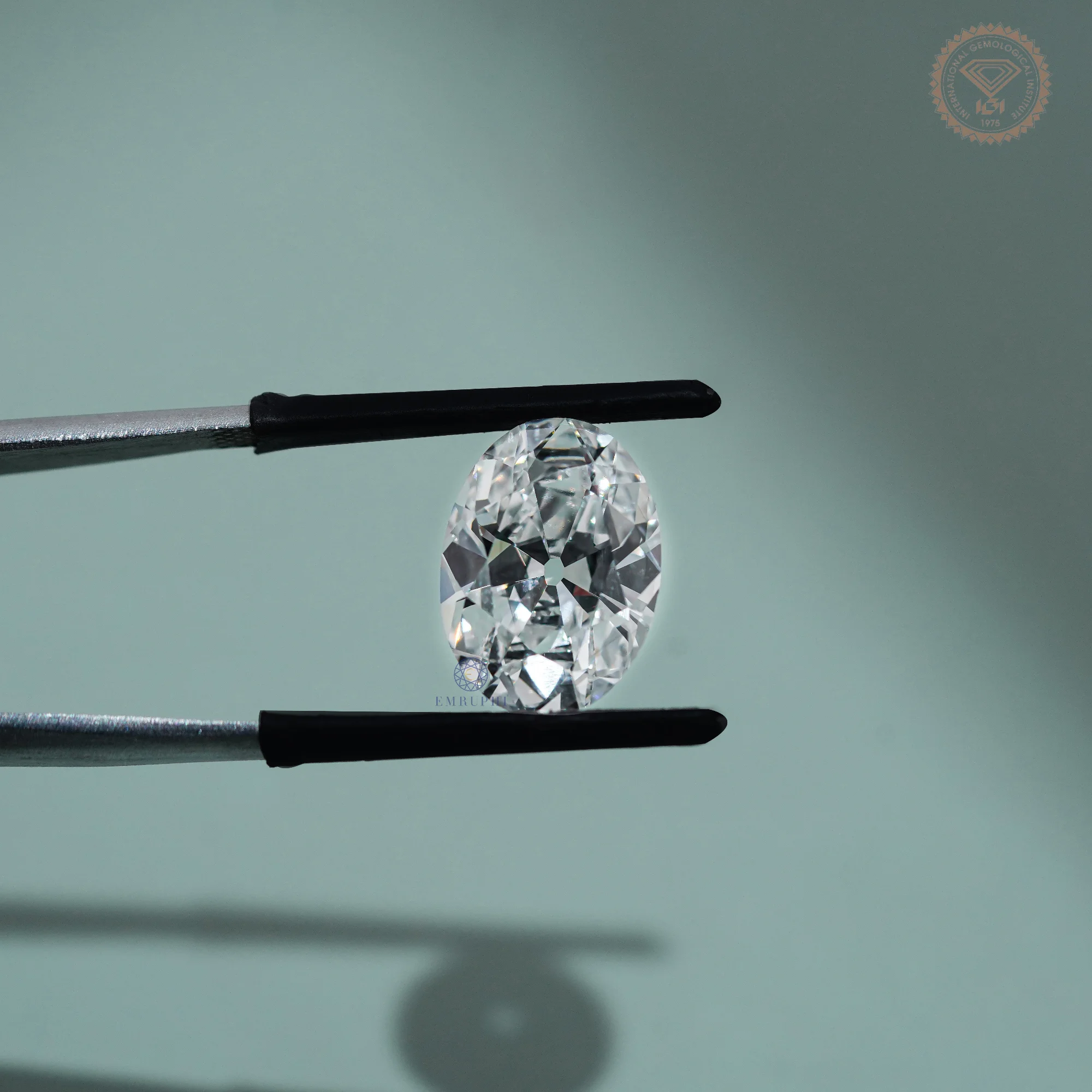 5 CT Old Mine Oval Cut Lab Grown Diamond, IGI Certified Certified, Custom Diamond For Ring — view 4