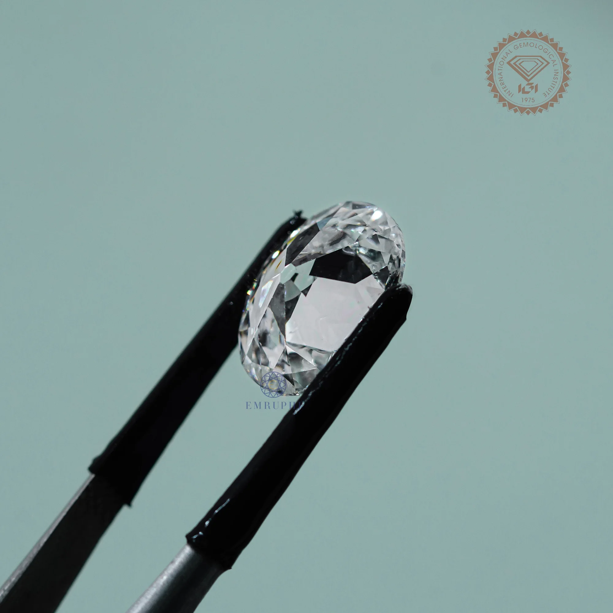 5 CT Old Mine Oval Cut Lab Grown Diamond, IGI Certified Certified, Custom Diamond For Ring — view 9