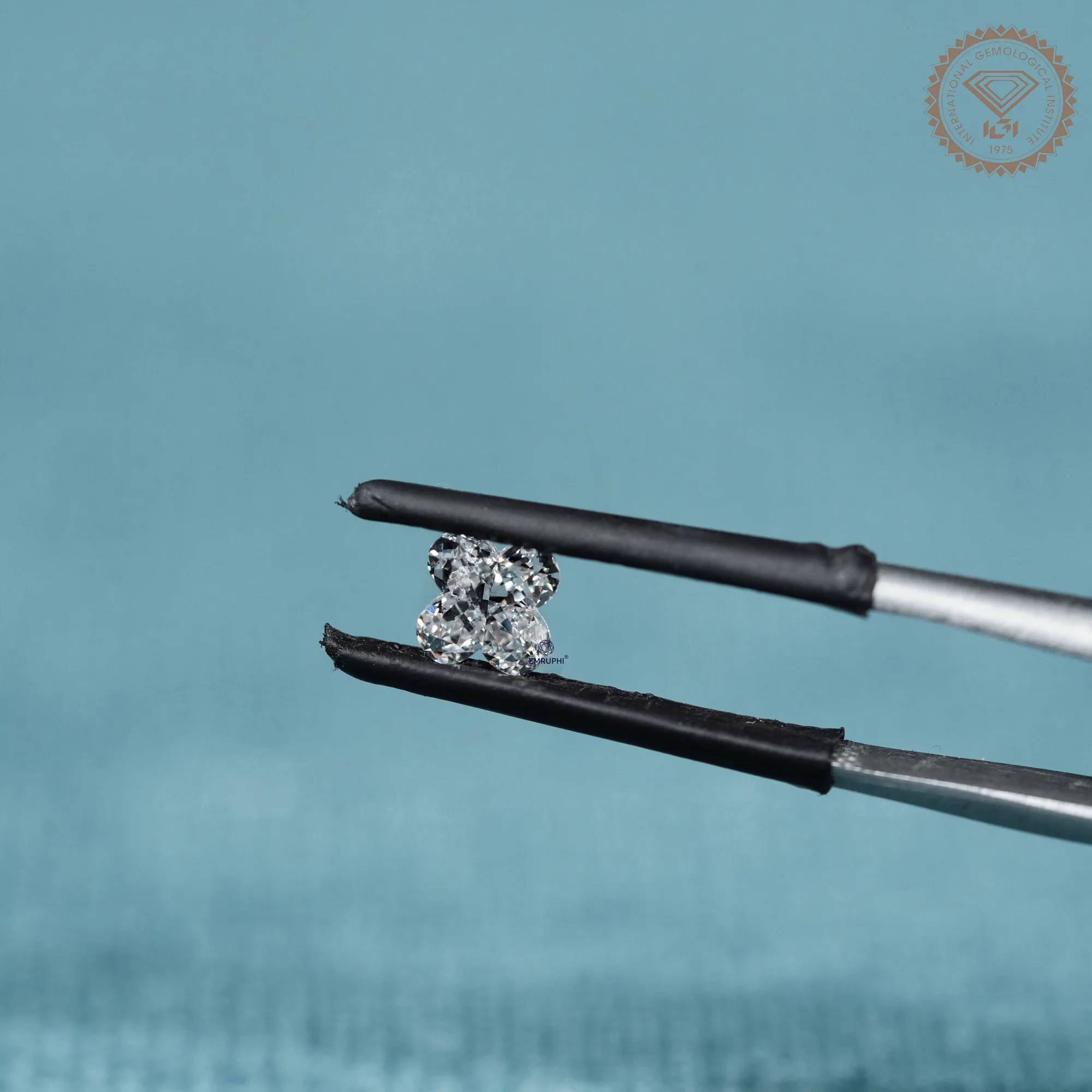 0.76 CT Lily Floral Lab Grown Diamond, Floral Diamond, Unique Cut Diamond — view 4
