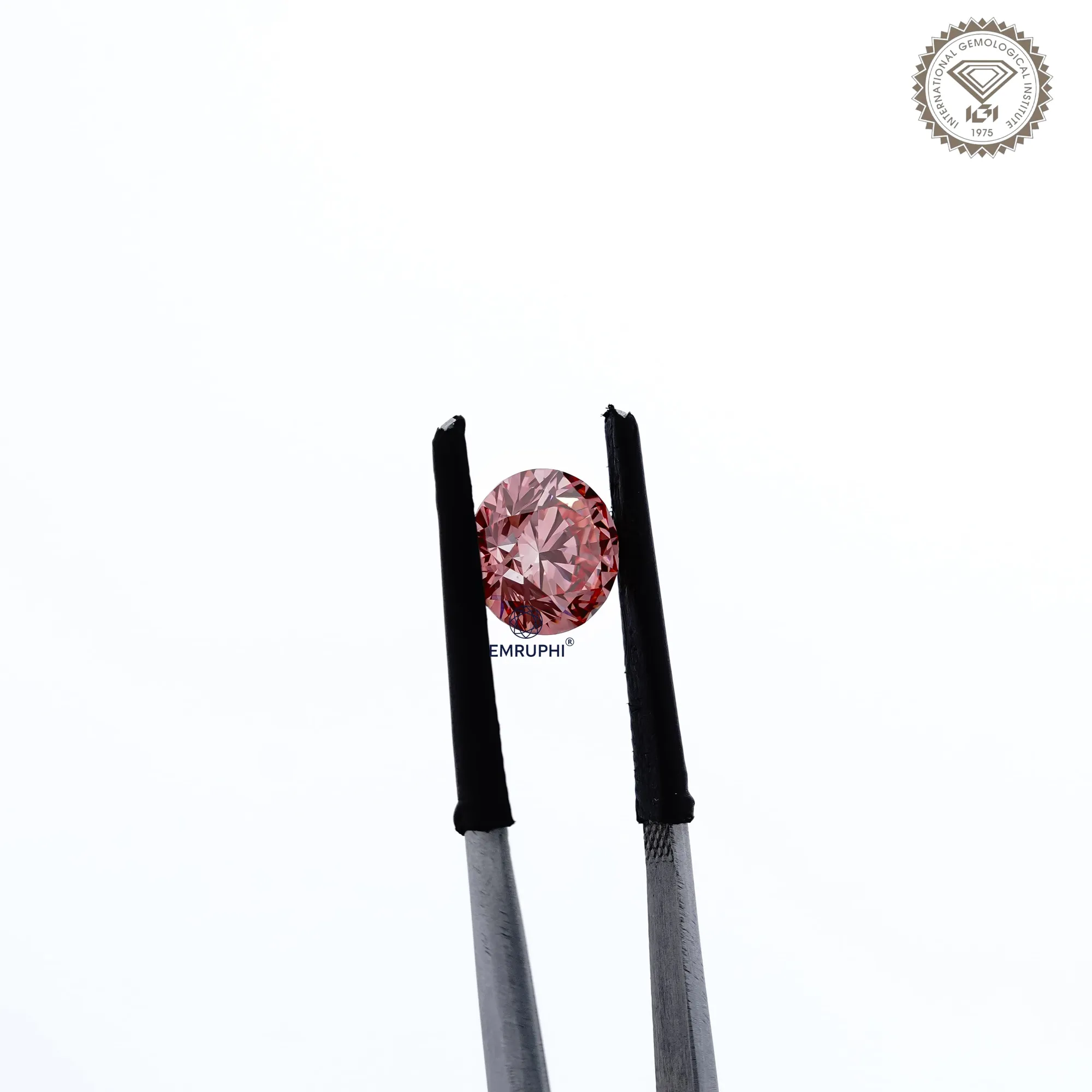 2 CT Vivid Pink Round Lab Grown Diamond, Loose CVD Diamond — view 6