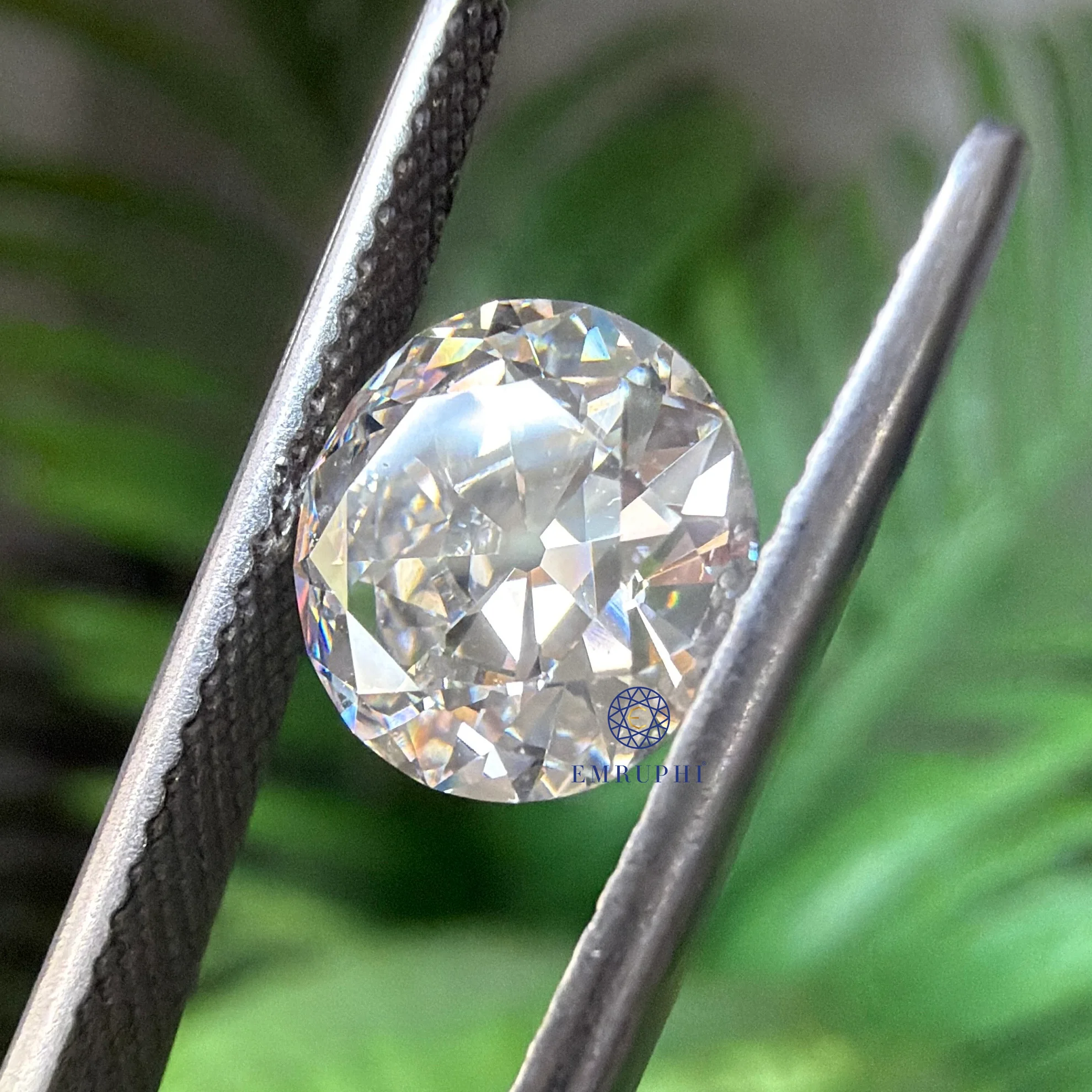 3 CT Round Old Mine Lab Grown Diamond, VS Clarity, IGI Certified Vintage Loose Stone — view 6