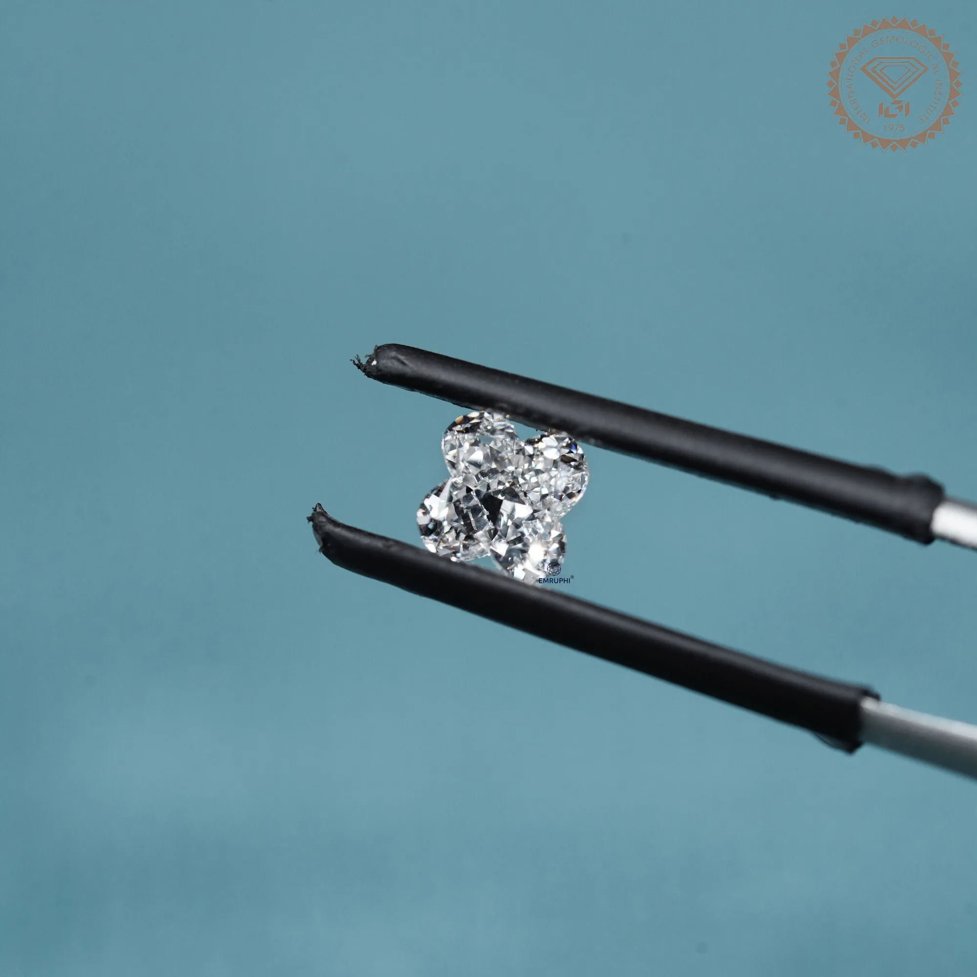 0.76 CT Lily Floral Lab Grown Diamond, Floral Diamond, Unique Cut Diamond — view 5