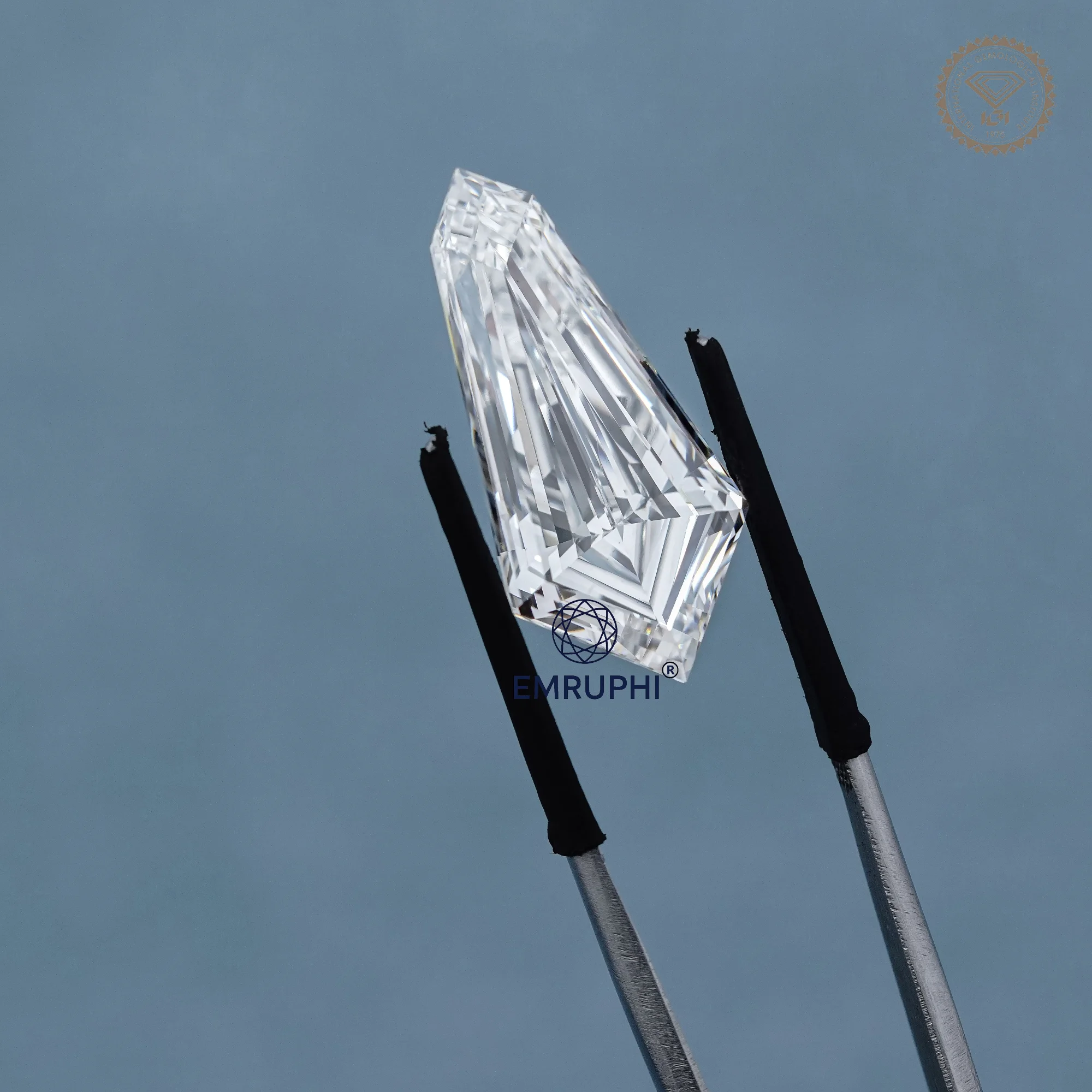 Cross Shape Lab Grown Diamond for Pendant, Geometric Religious Jewelry, IGI Certified — view 7